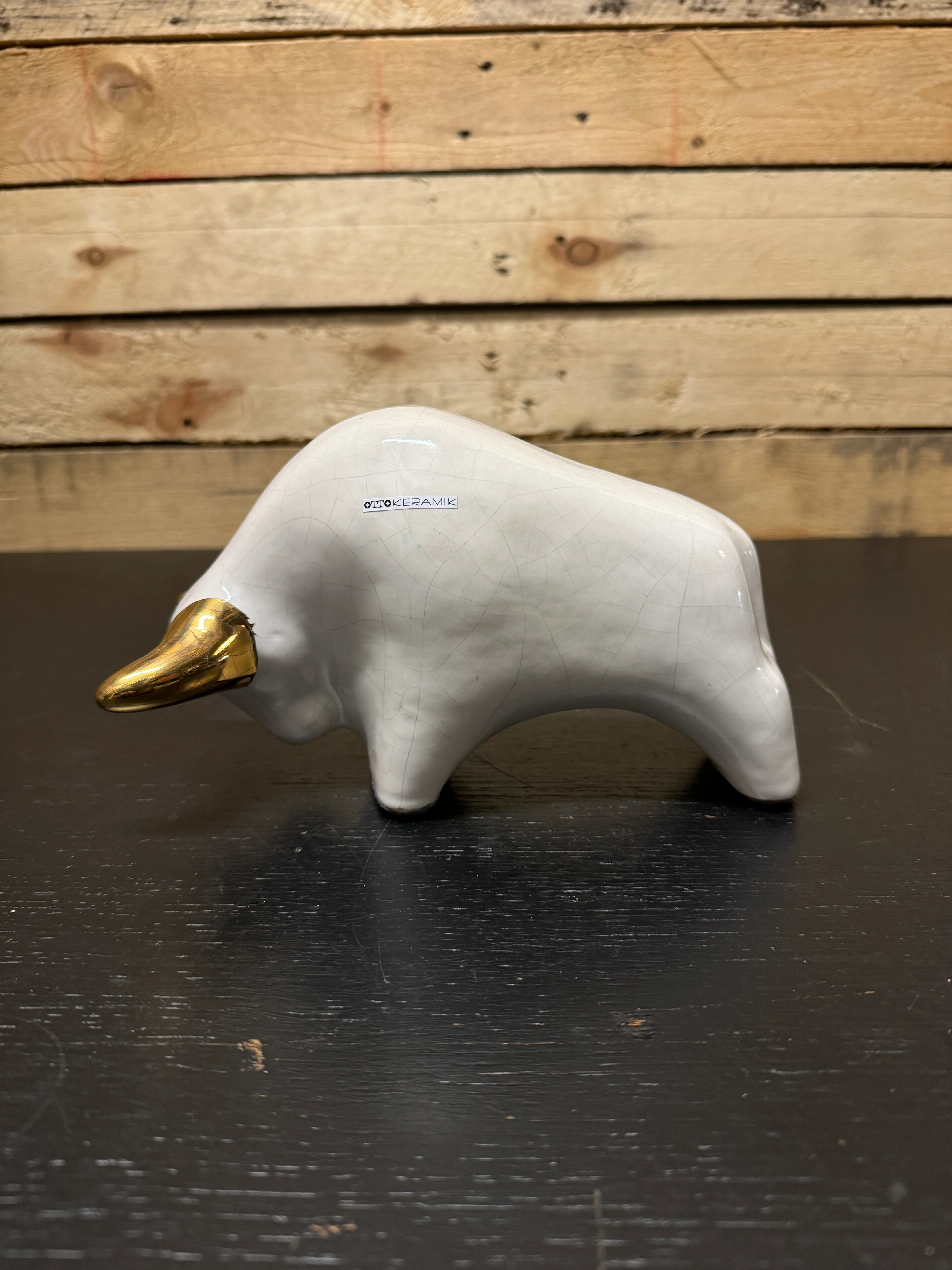 Otto Keramik Classic Ceramic Bull West German Pottery Fat Lava - Image 2