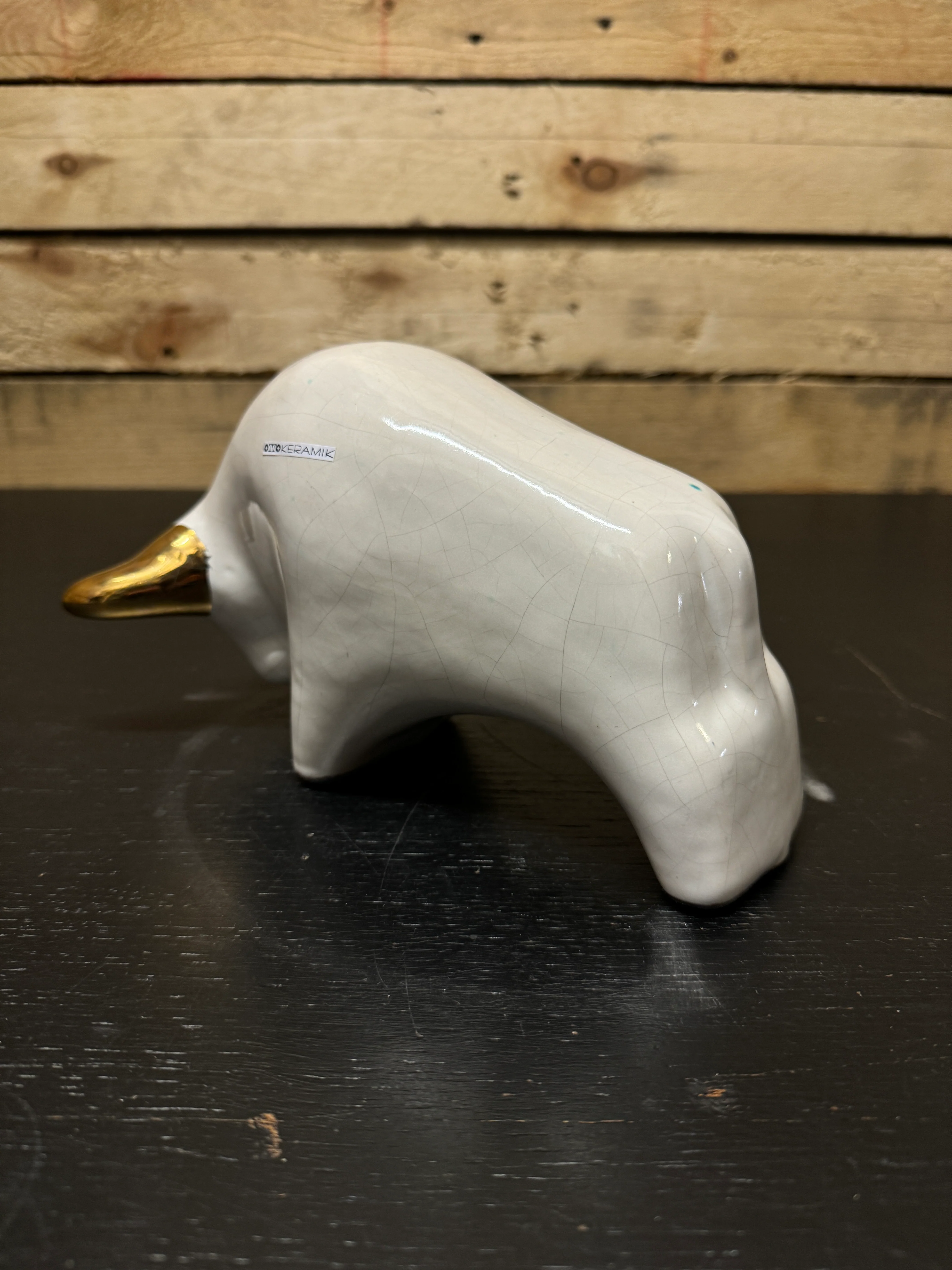 Otto Keramik Classic Ceramic Bull West German Pottery Fat Lava - Image 9