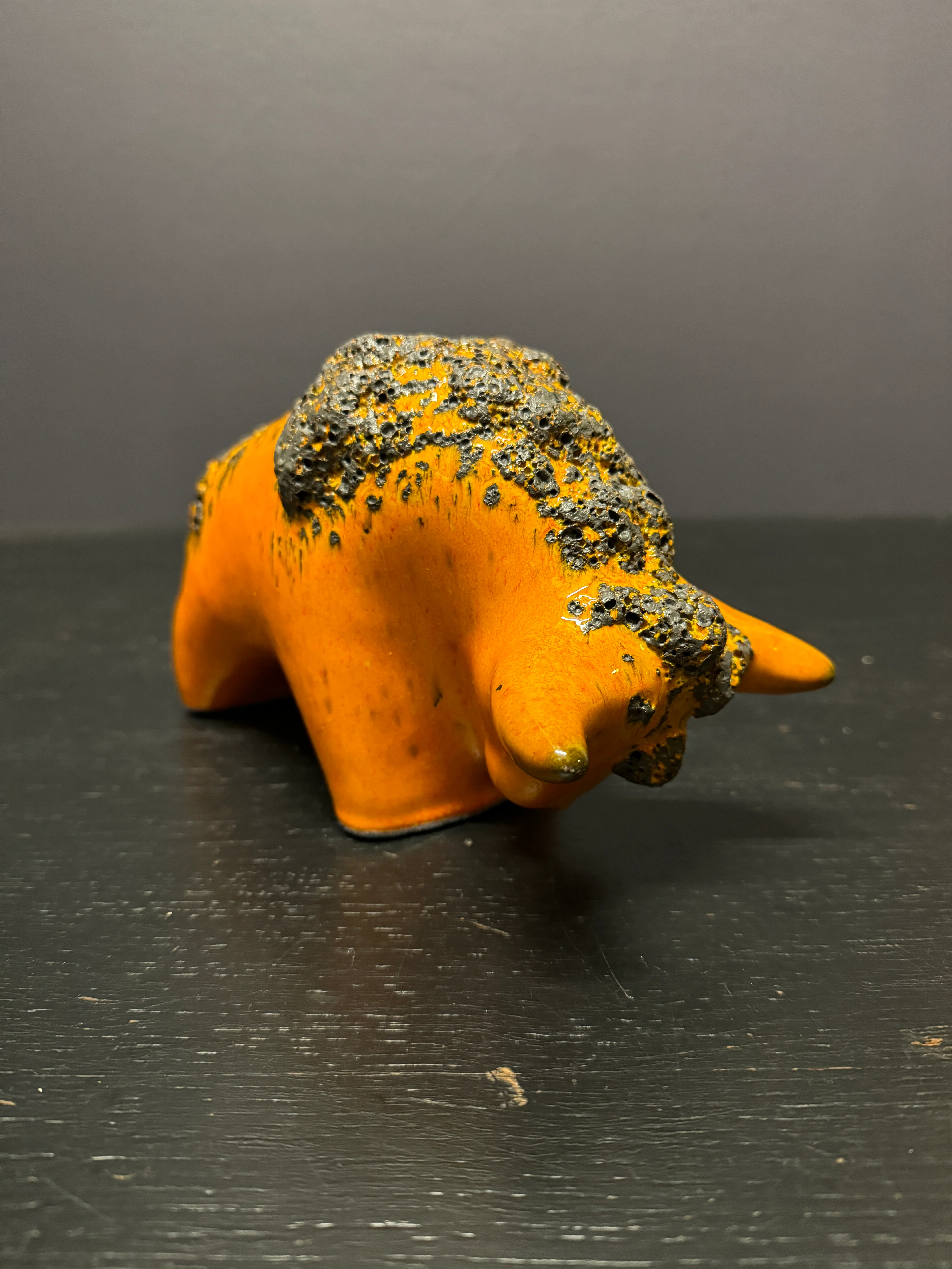 Otto Keramik Classic Ceramic Bull West German Pottery Fat Lava - Image 5