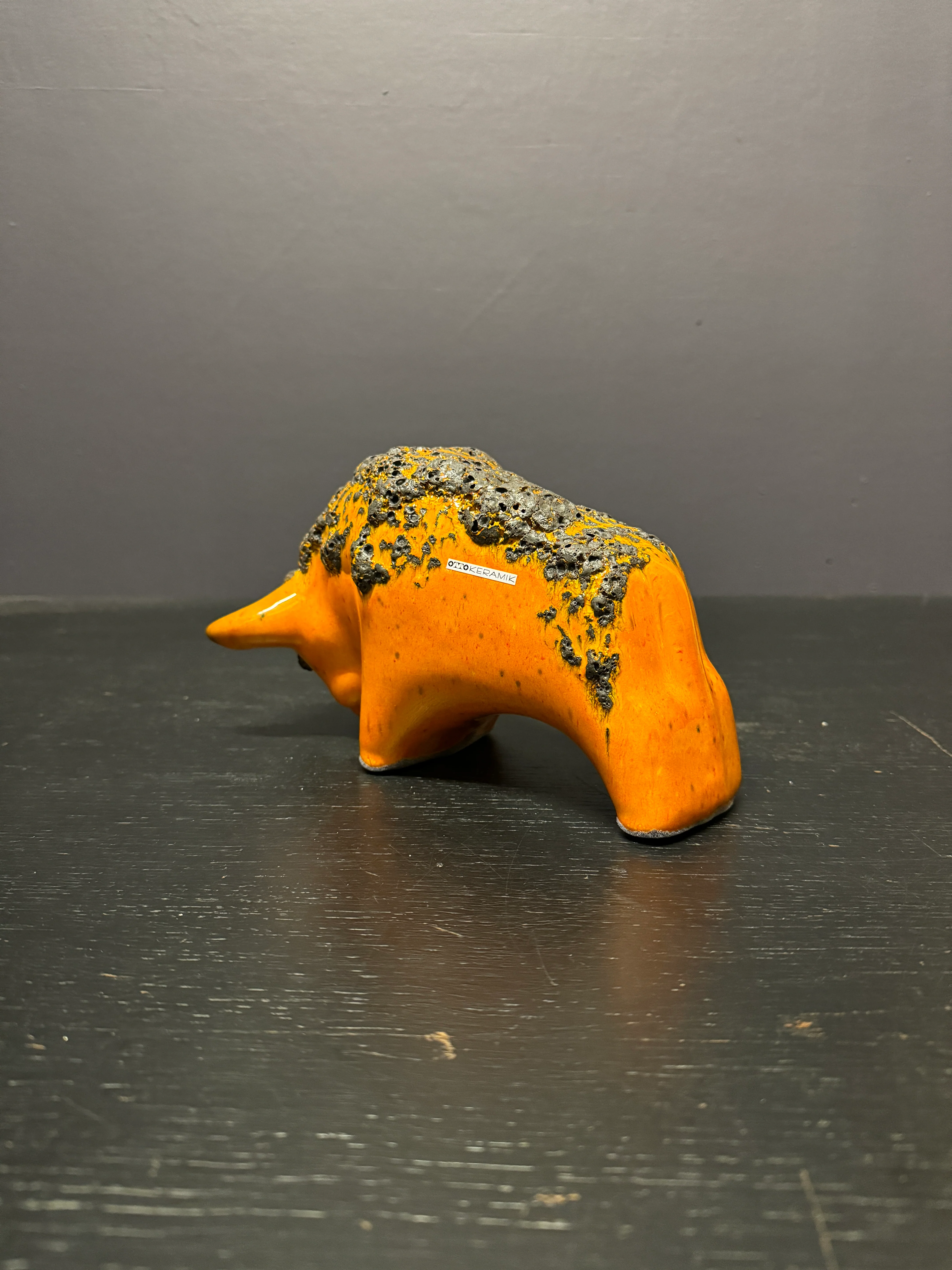 Otto Keramik Classic Ceramic Bull West German Pottery Fat Lava - Image 8