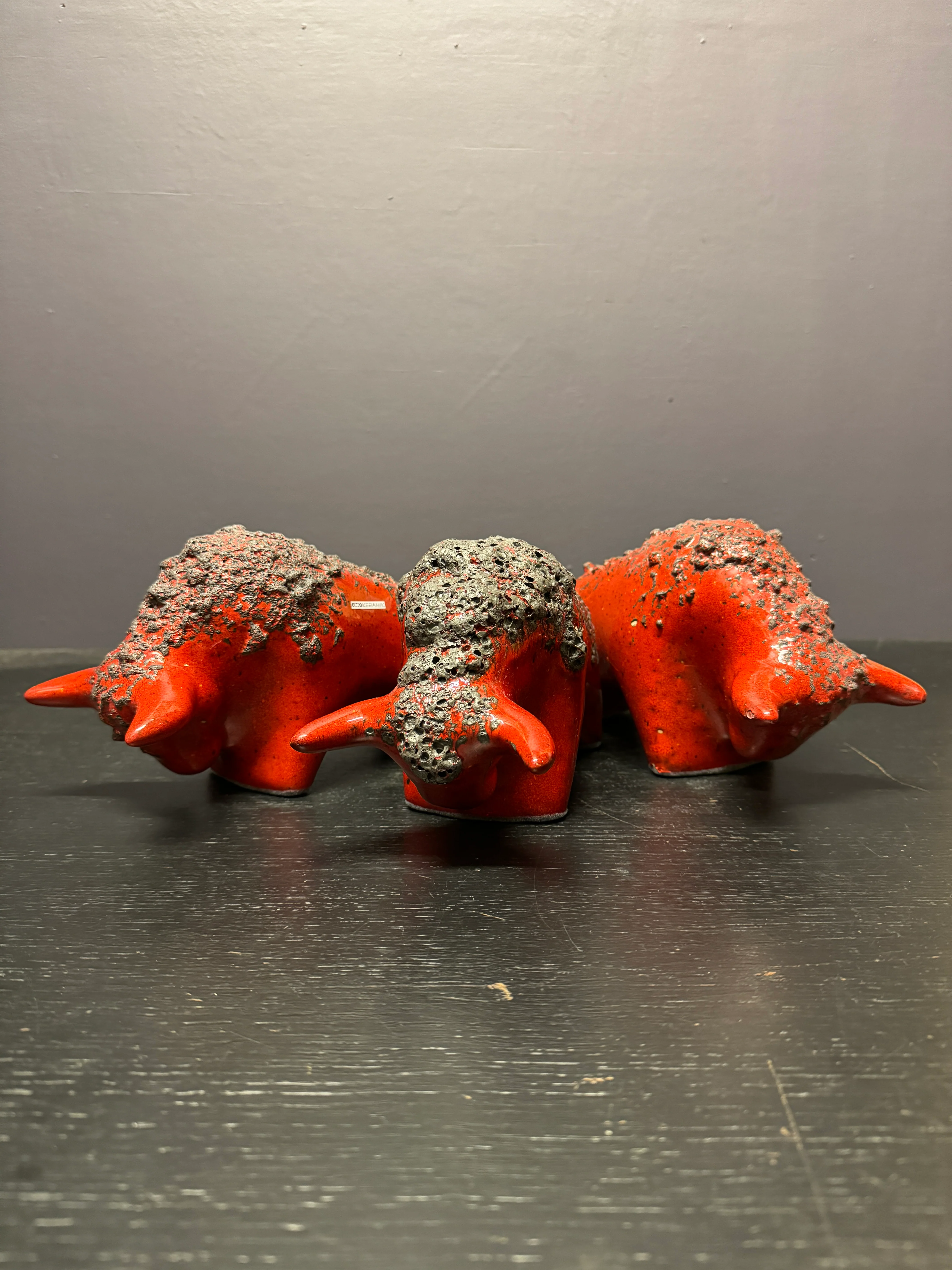 Otto Keramik Classic Ceramic Bull West German Pottery Fat Lava - Image 10
