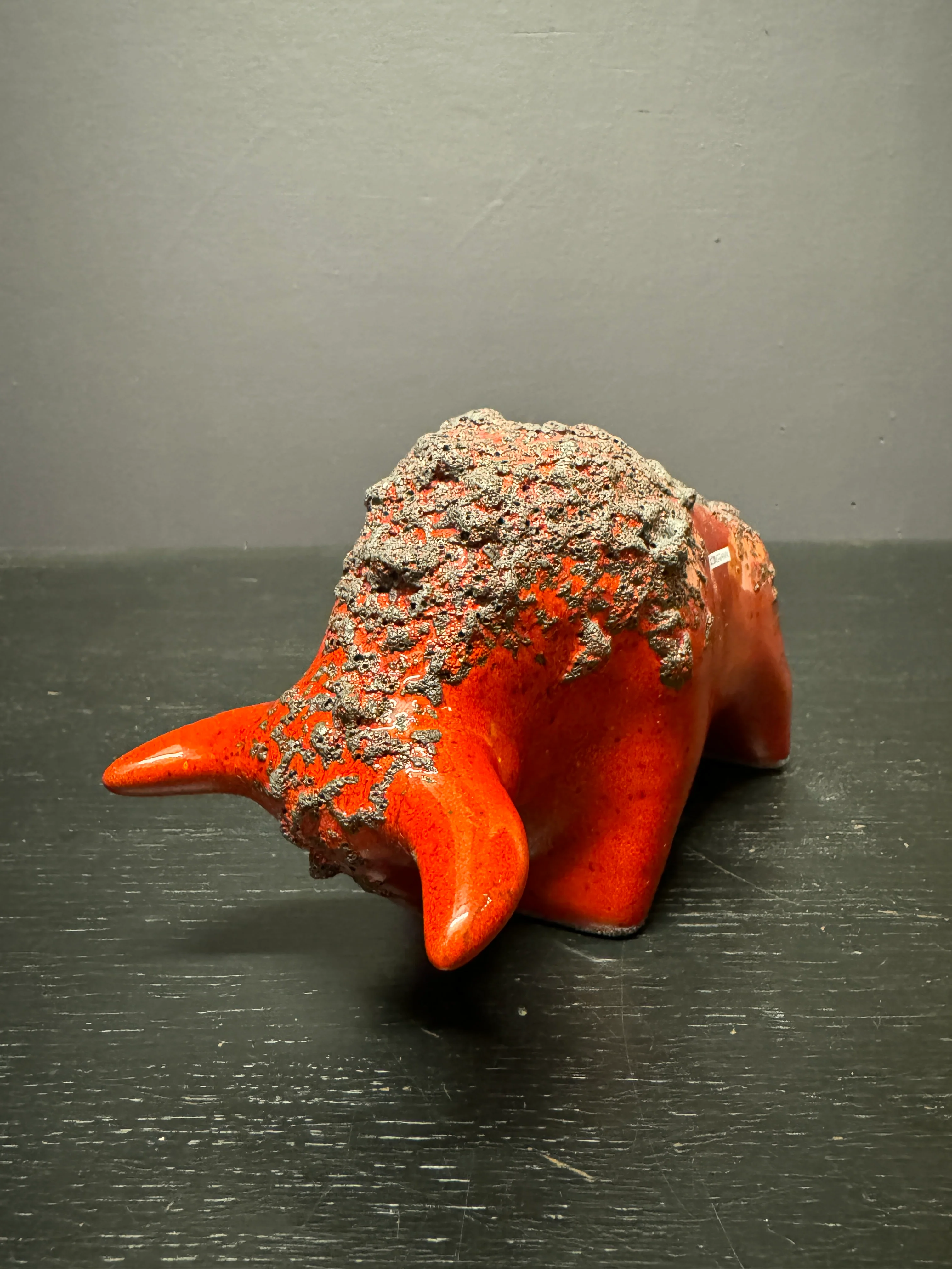 Otto Keramik Classic Ceramic Bull West German Pottery Fat Lava - Image 2