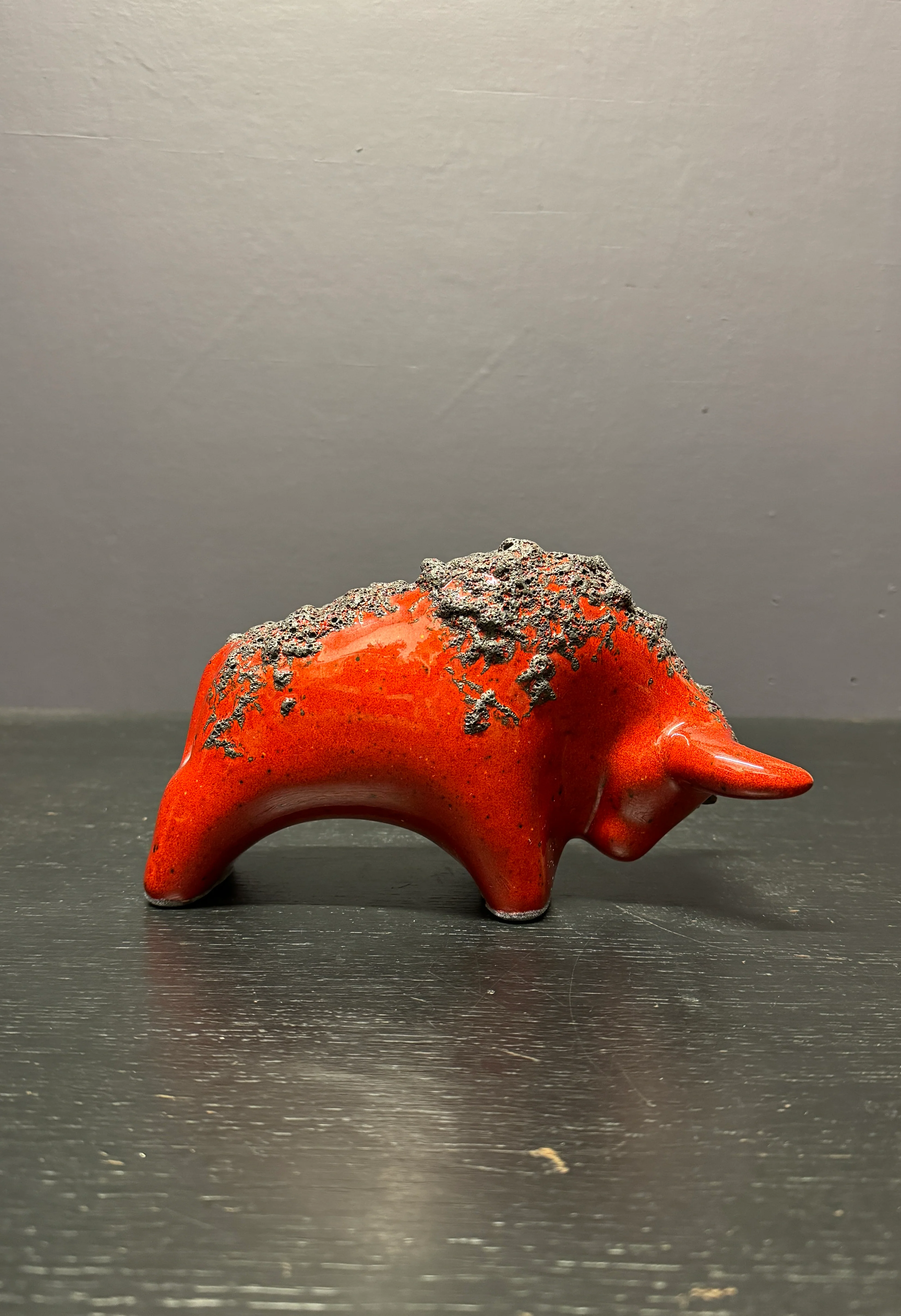 Otto Keramik Classic Ceramic Bull West German Pottery Fat Lava - Image 5