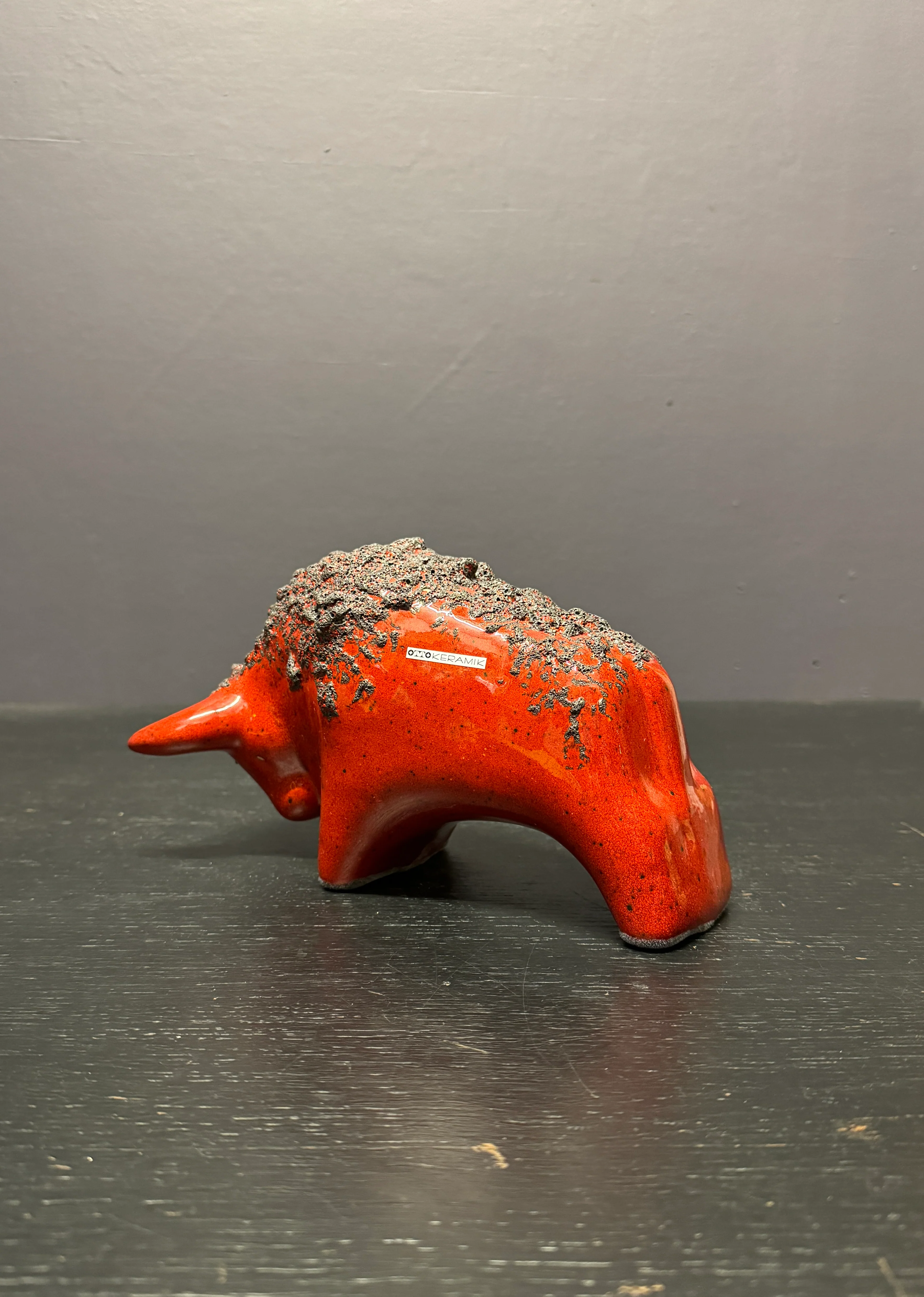 Otto Keramik Classic Ceramic Bull West German Pottery Fat Lava - Image 8