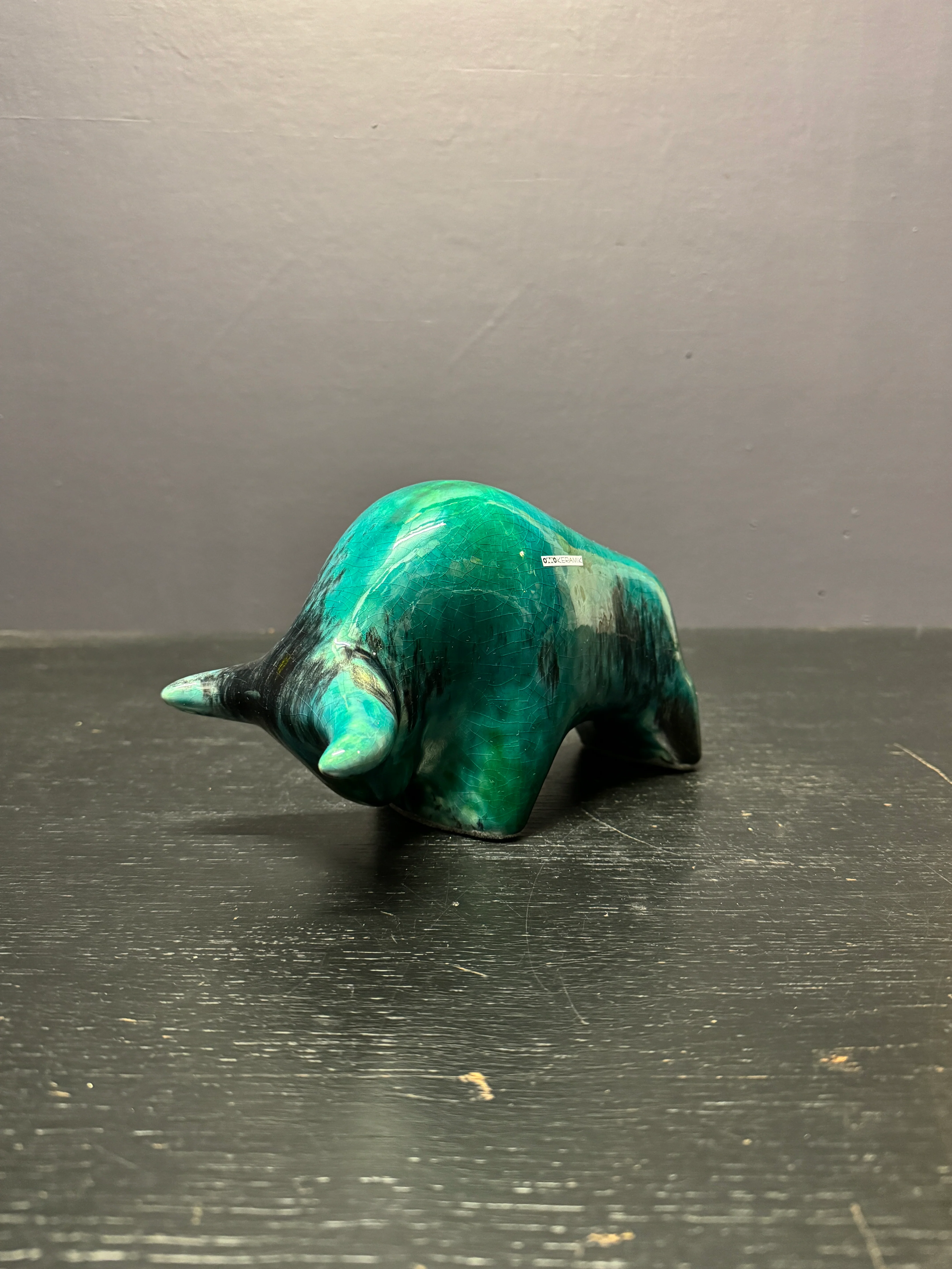 Otto Keramik Classic Ceramic Bull West German Pottery Fat Lava - Image 2