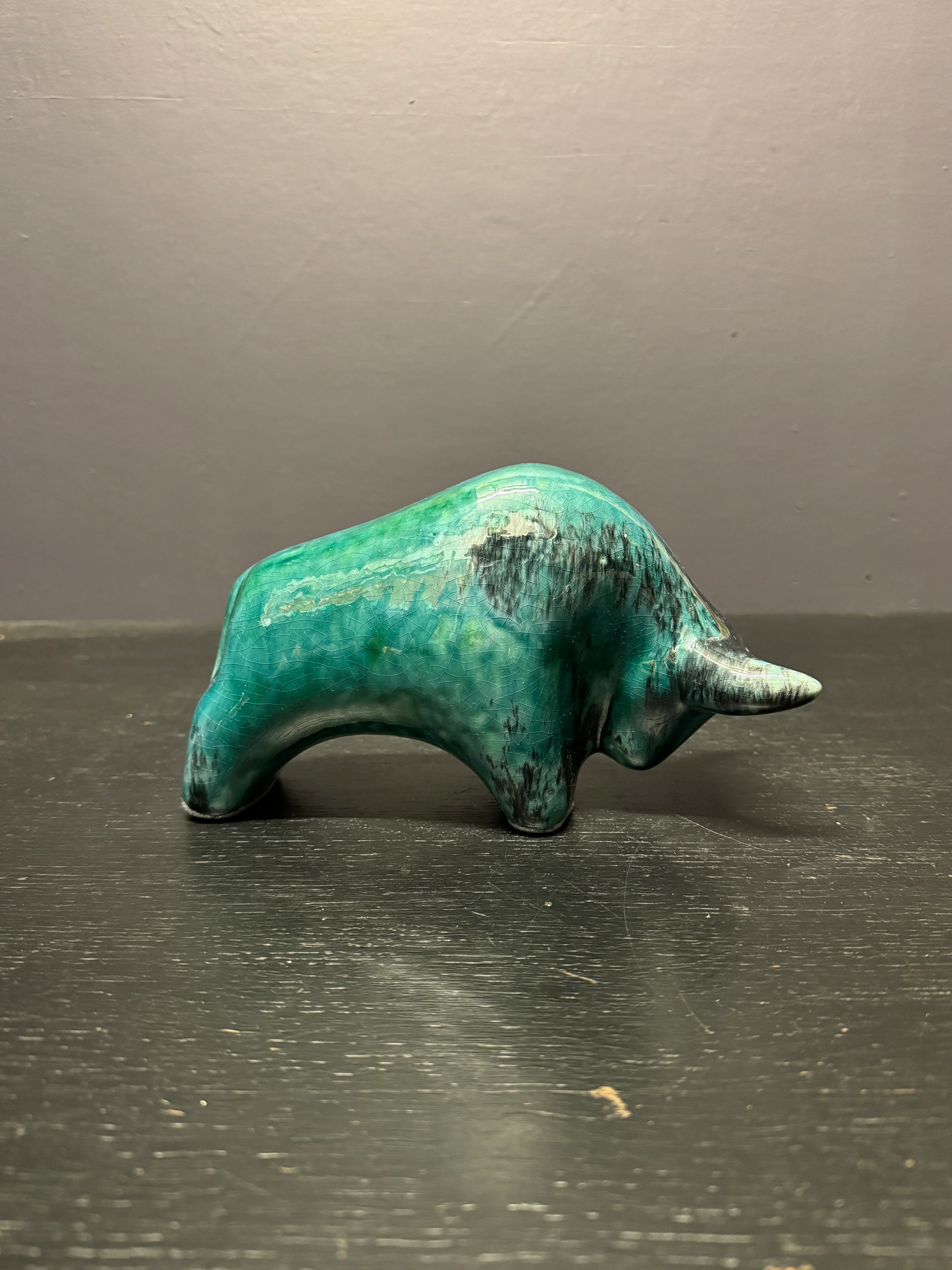 Otto Keramik Classic Ceramic Bull West German Pottery Fat Lava - Image 7