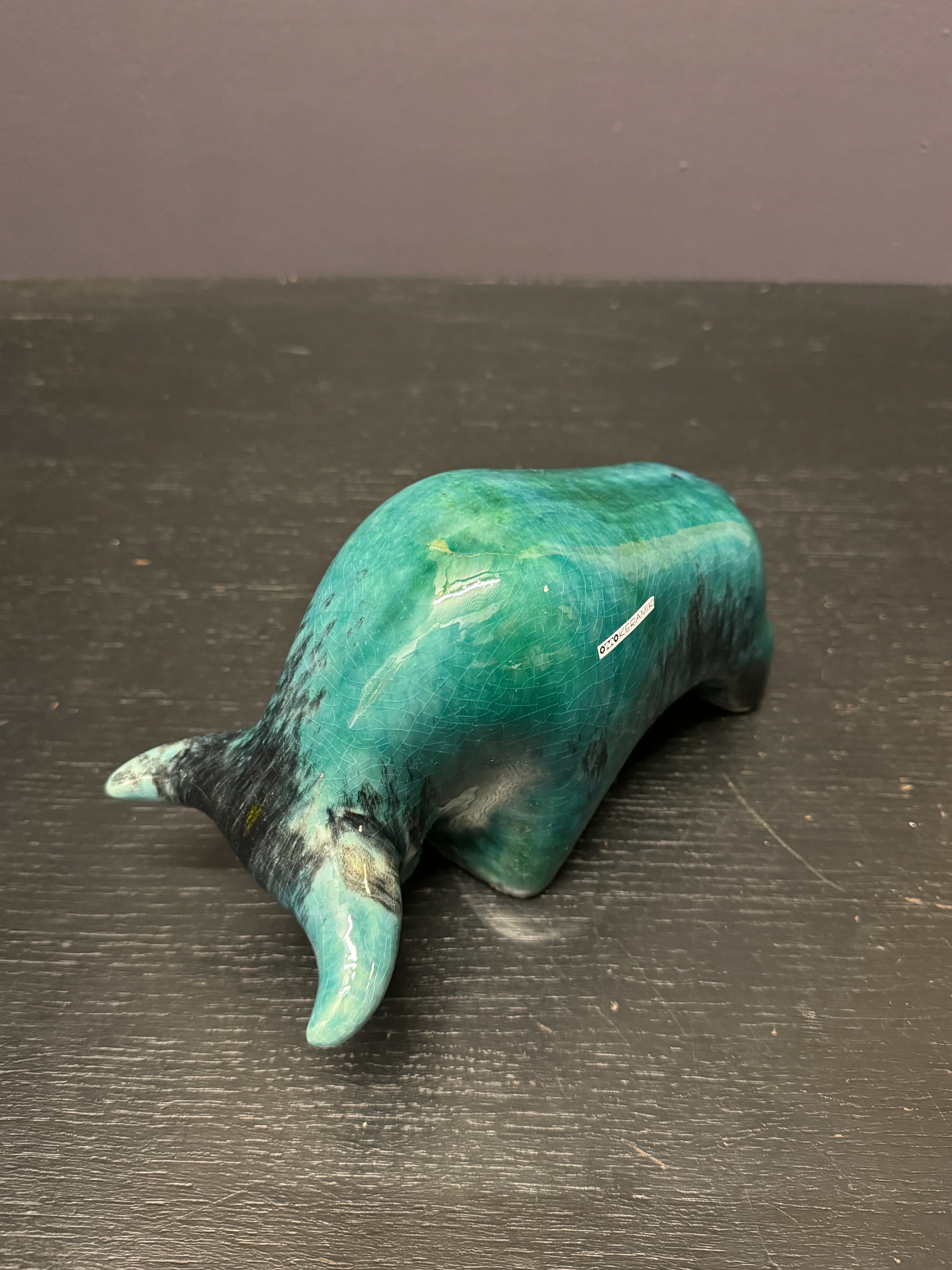 Otto Keramik Classic Ceramic Bull West German Pottery Fat Lava - Image 8