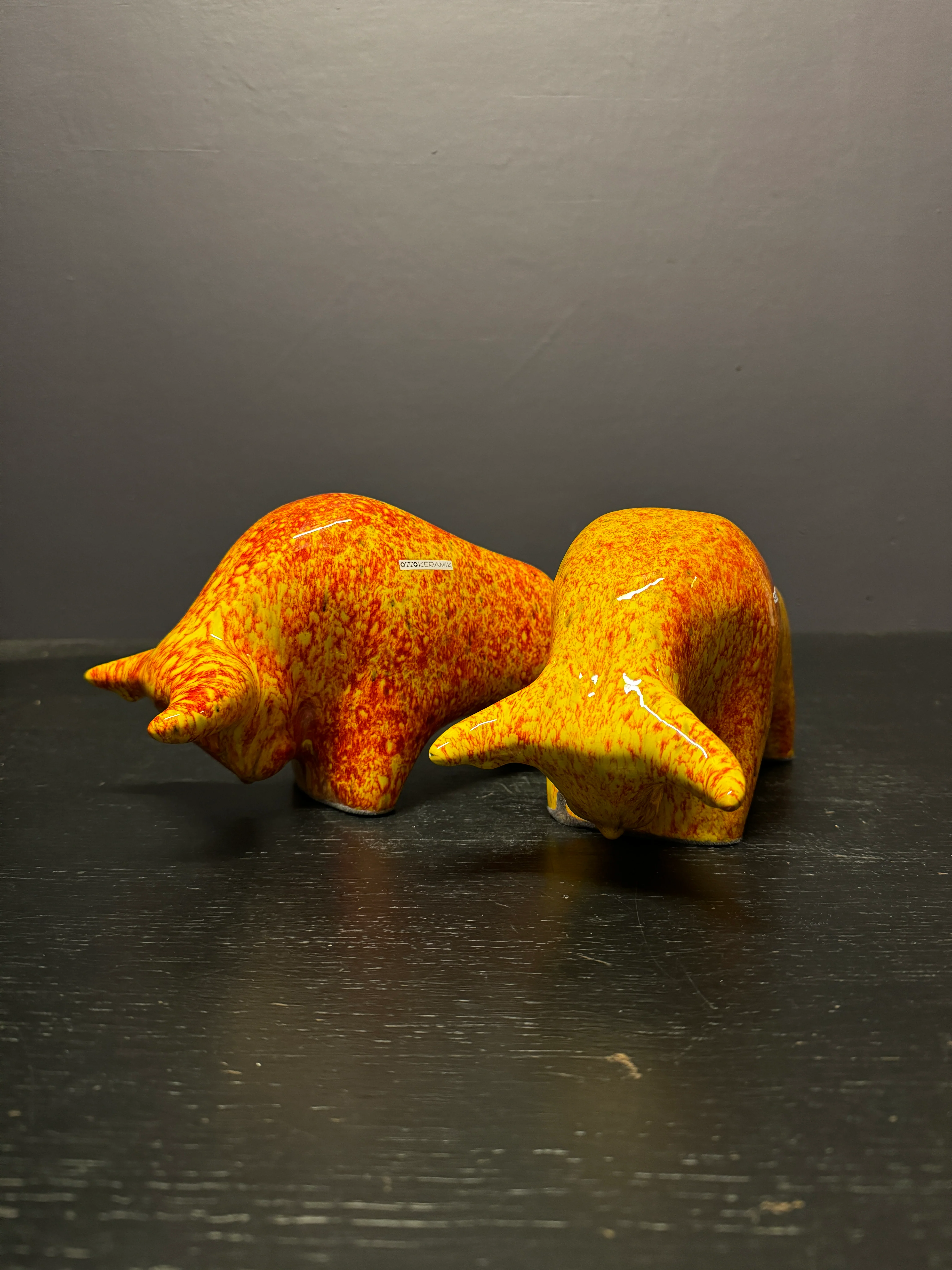 Otto Keramik Classic Ceramic Bull West German Pottery Fat Lava - Image 10