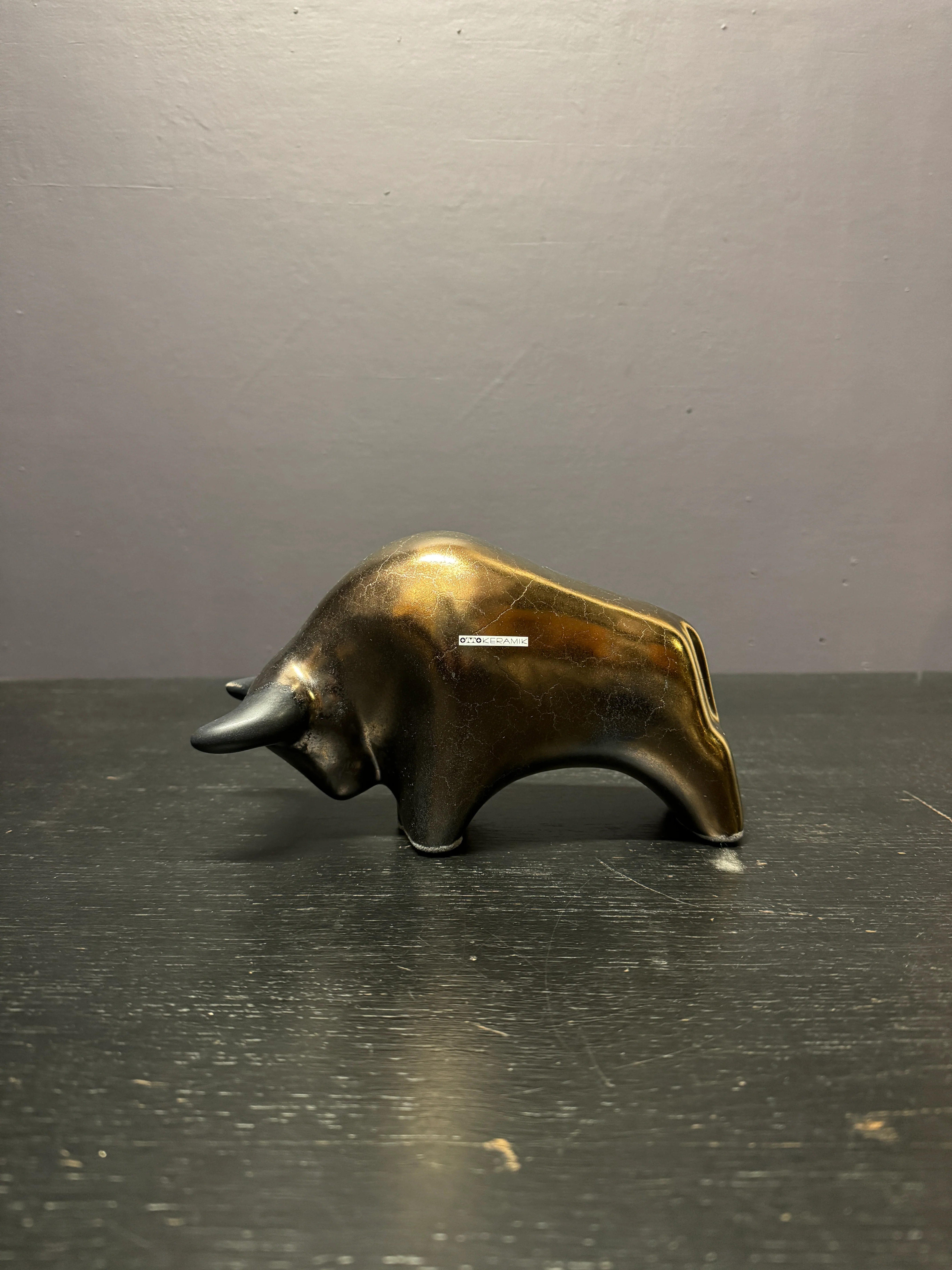 Otto Keramik Classic Ceramic Bull West German Pottery Fat Lava