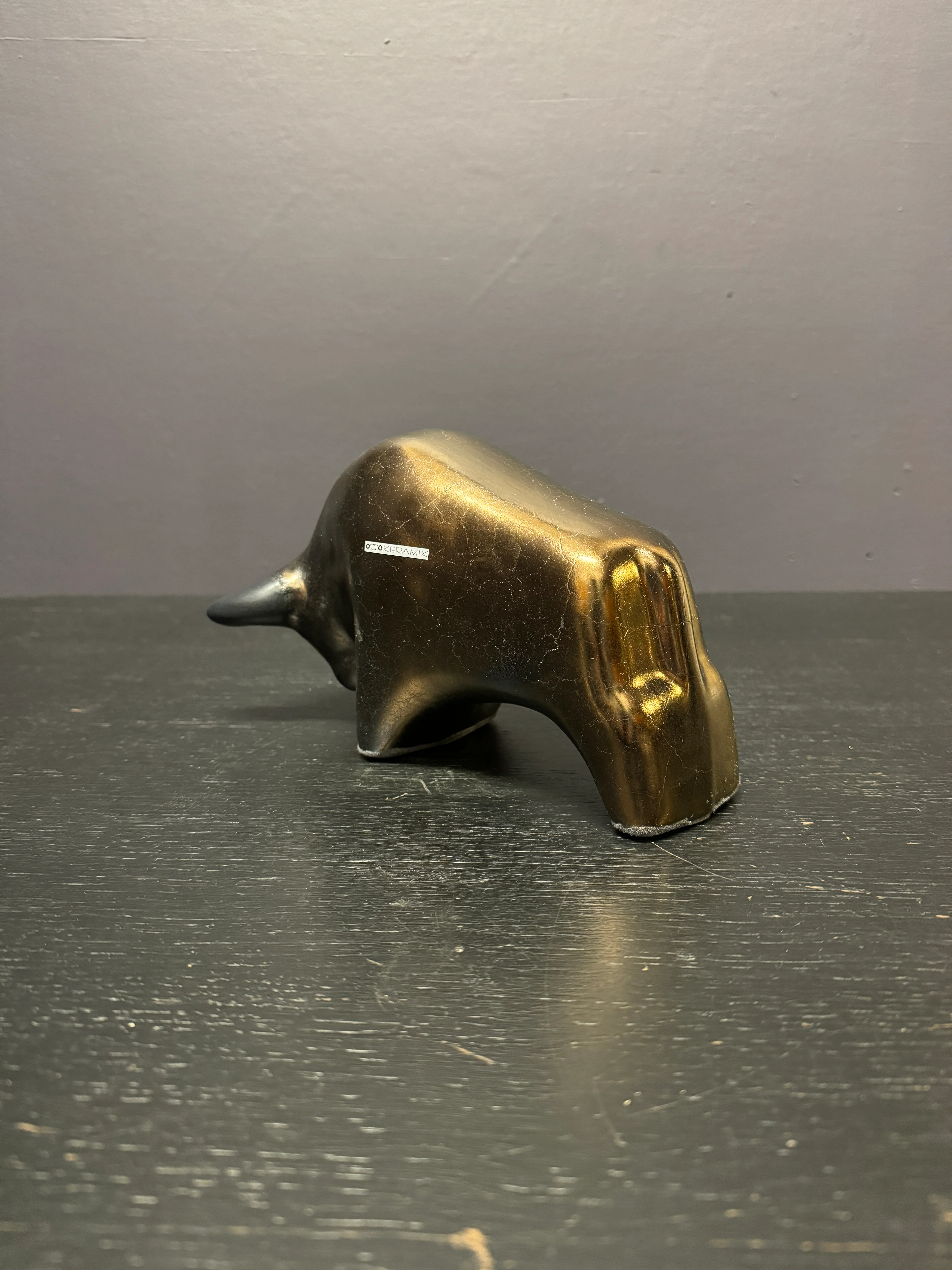 Otto Keramik Classic Ceramic Bull West German Pottery Fat Lava - Image 8