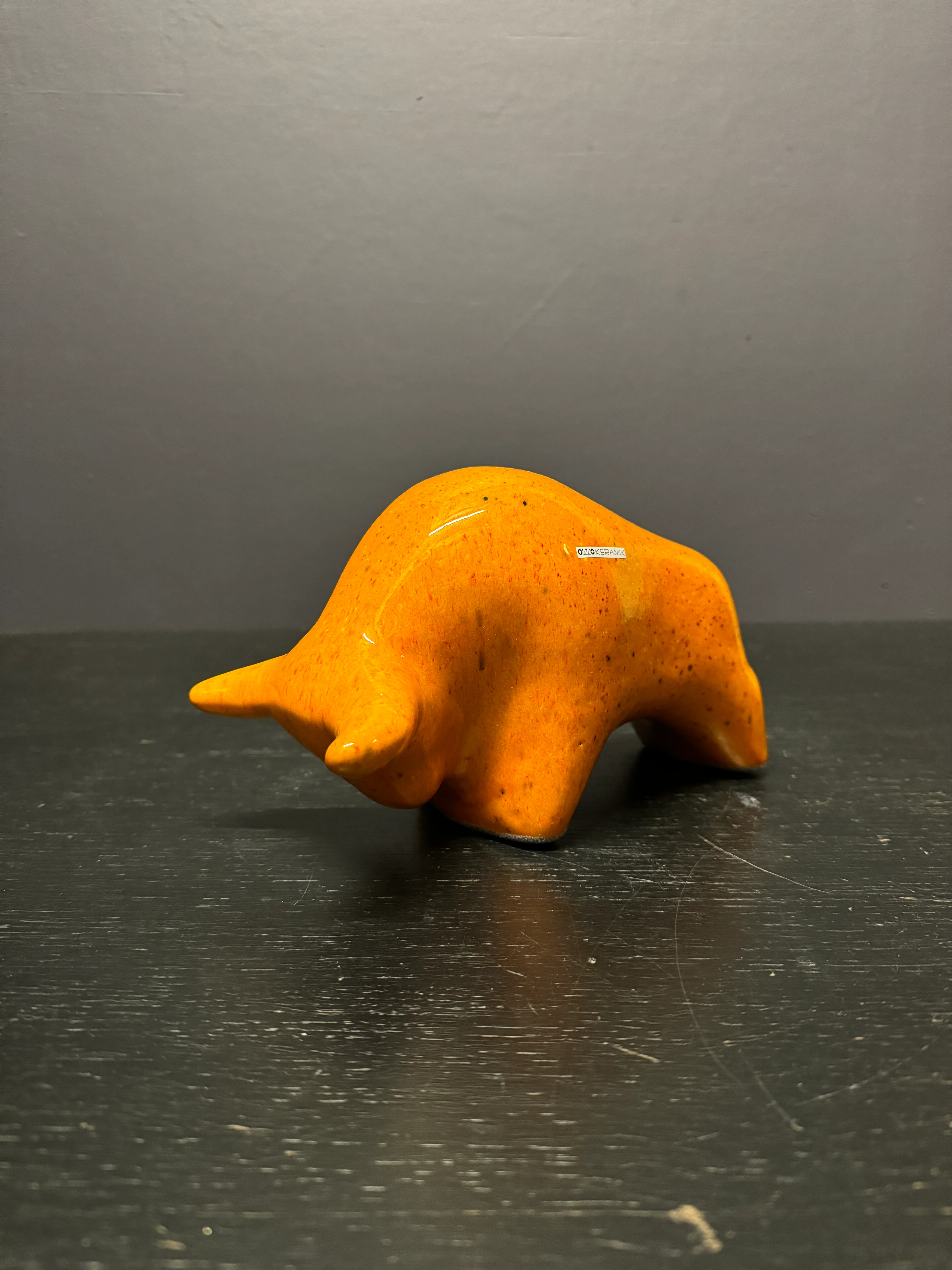 Otto Keramik Classic Ceramic Bull West German Pottery Fat Lava - Image 2
