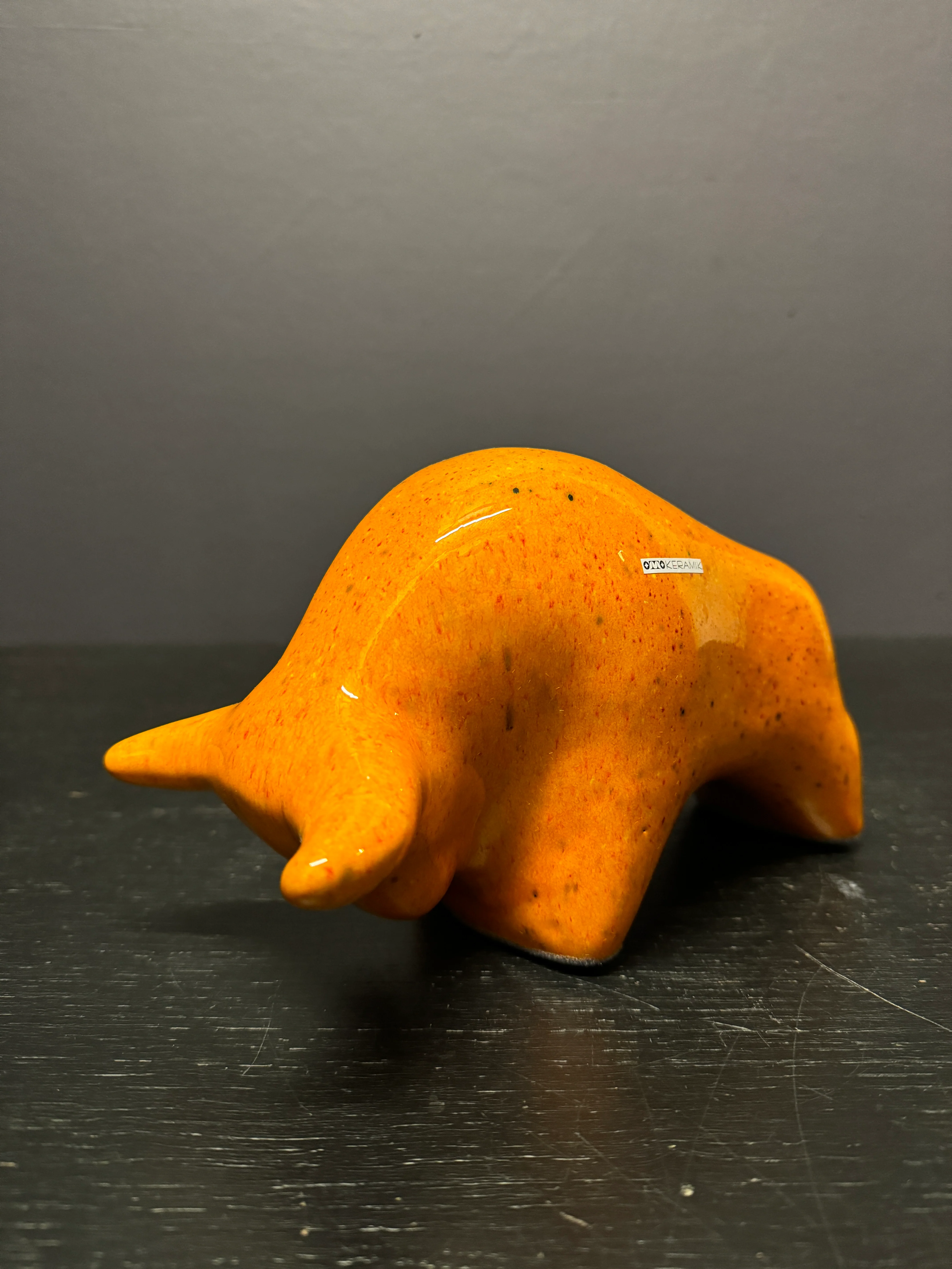 Otto Keramik Classic Ceramic Bull West German Pottery Fat Lava - Image 3