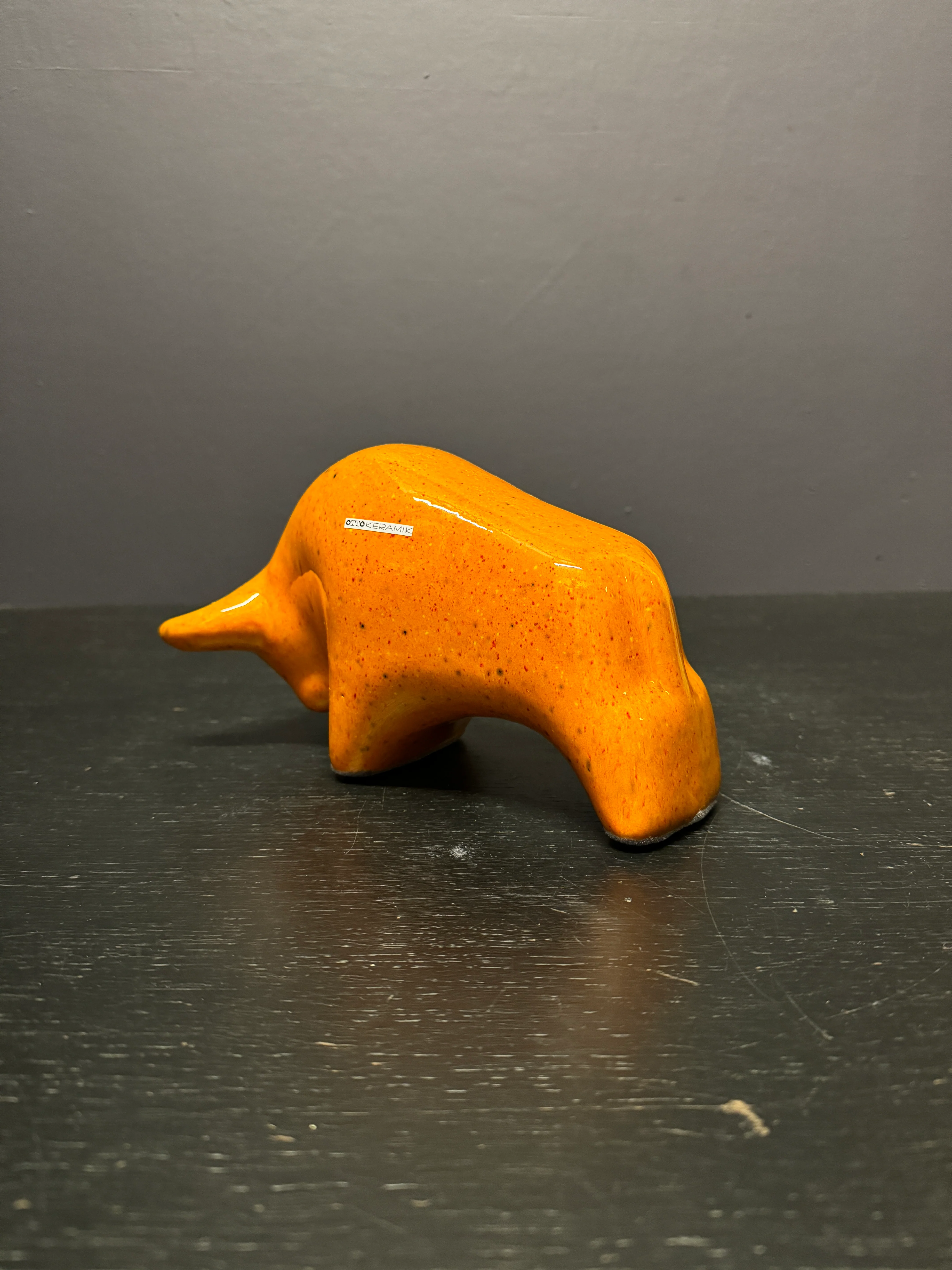 Otto Keramik Classic Ceramic Bull West German Pottery Fat Lava - Image 9