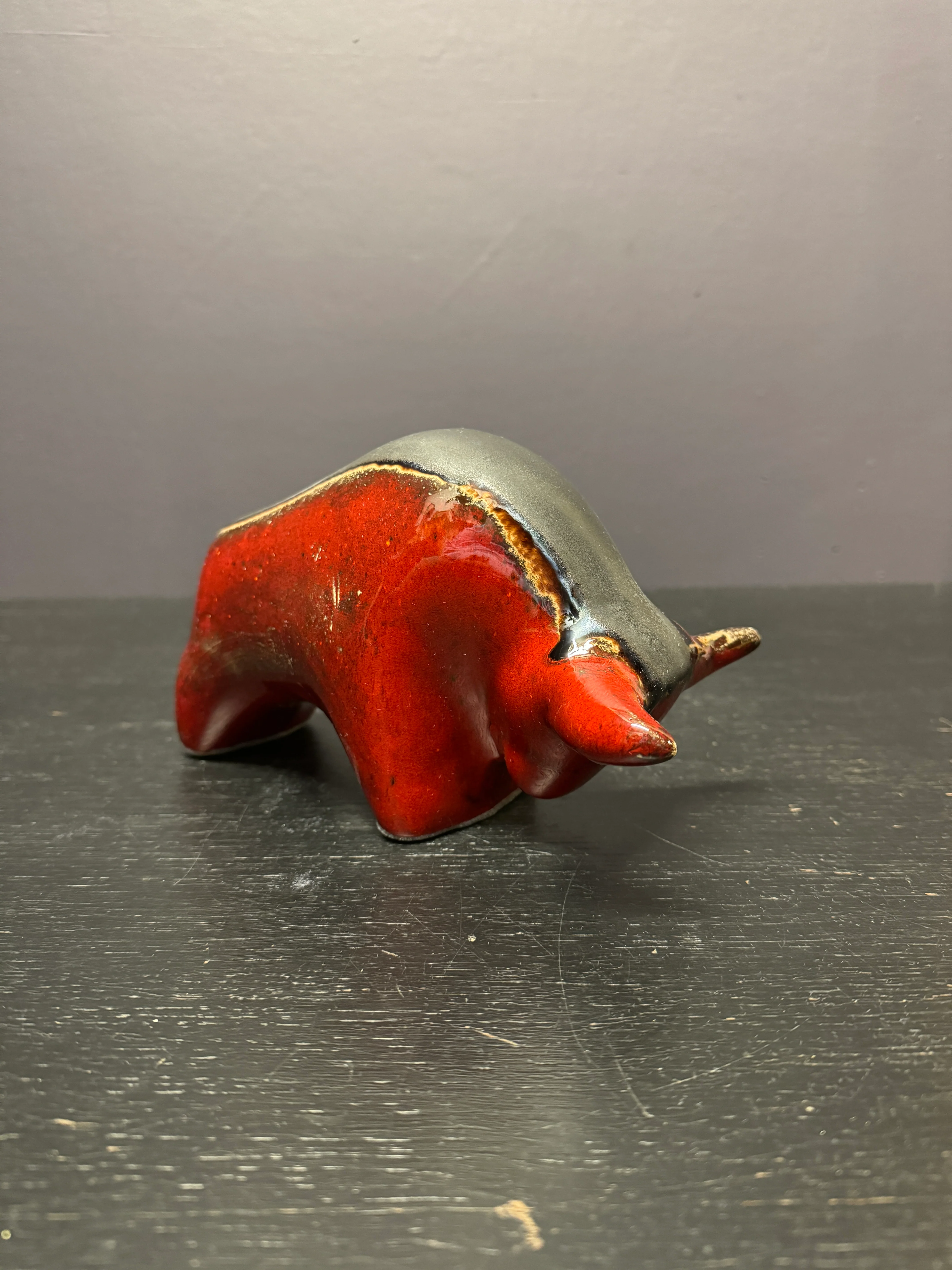 Otto Keramik Classic Ceramic Bull West German Pottery Fat Lava - Image 5