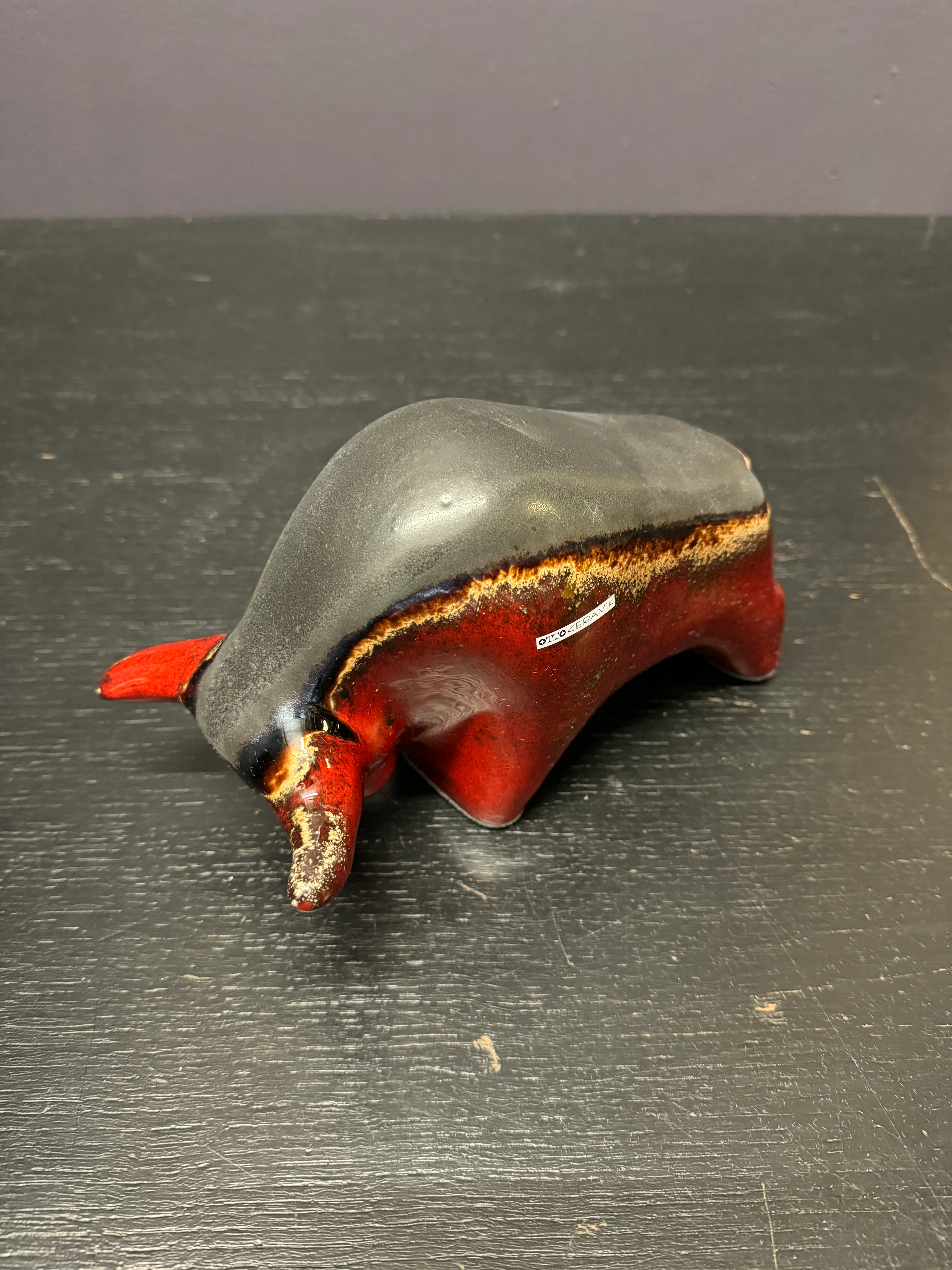 Otto Keramik Classic Ceramic Bull West German Pottery Fat Lava - Image 8