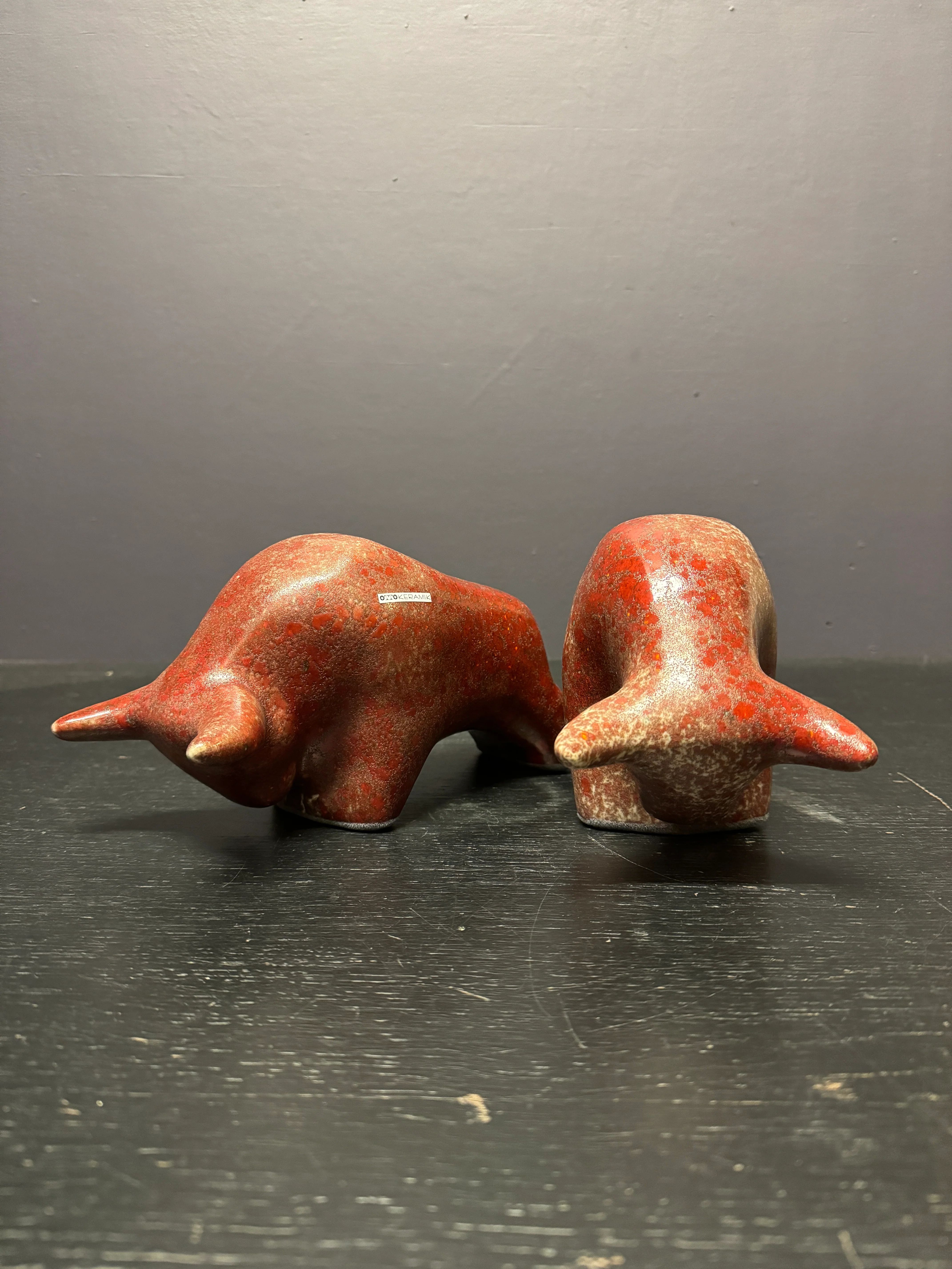 Otto Keramik Classic Ceramic Bull West German Pottery Fat Lava - Image 10