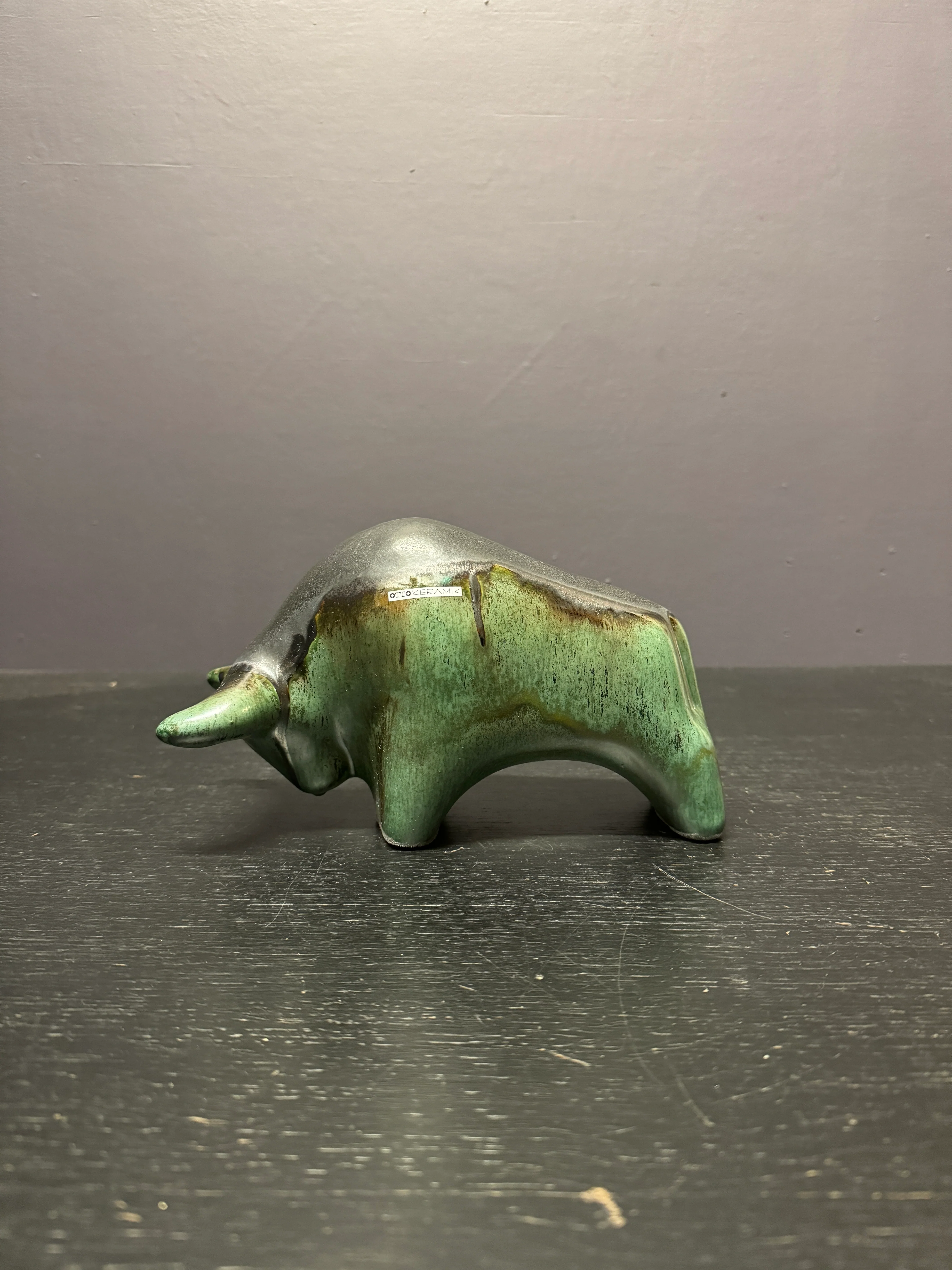 Otto Keramik Classic Ceramic Bull West German Pottery Fat Lava