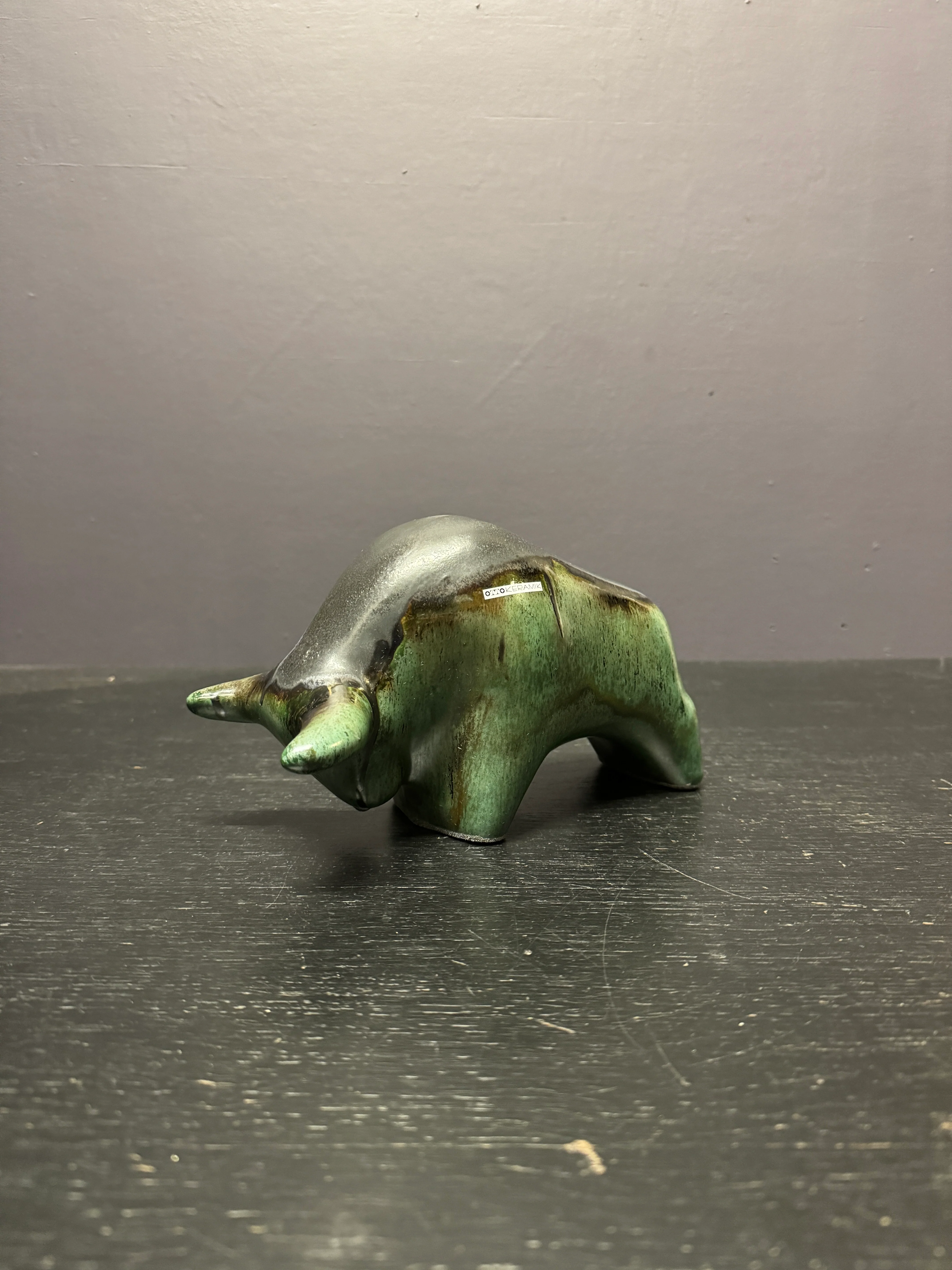 Otto Keramik Classic Ceramic Bull West German Pottery Fat Lava - Image 2