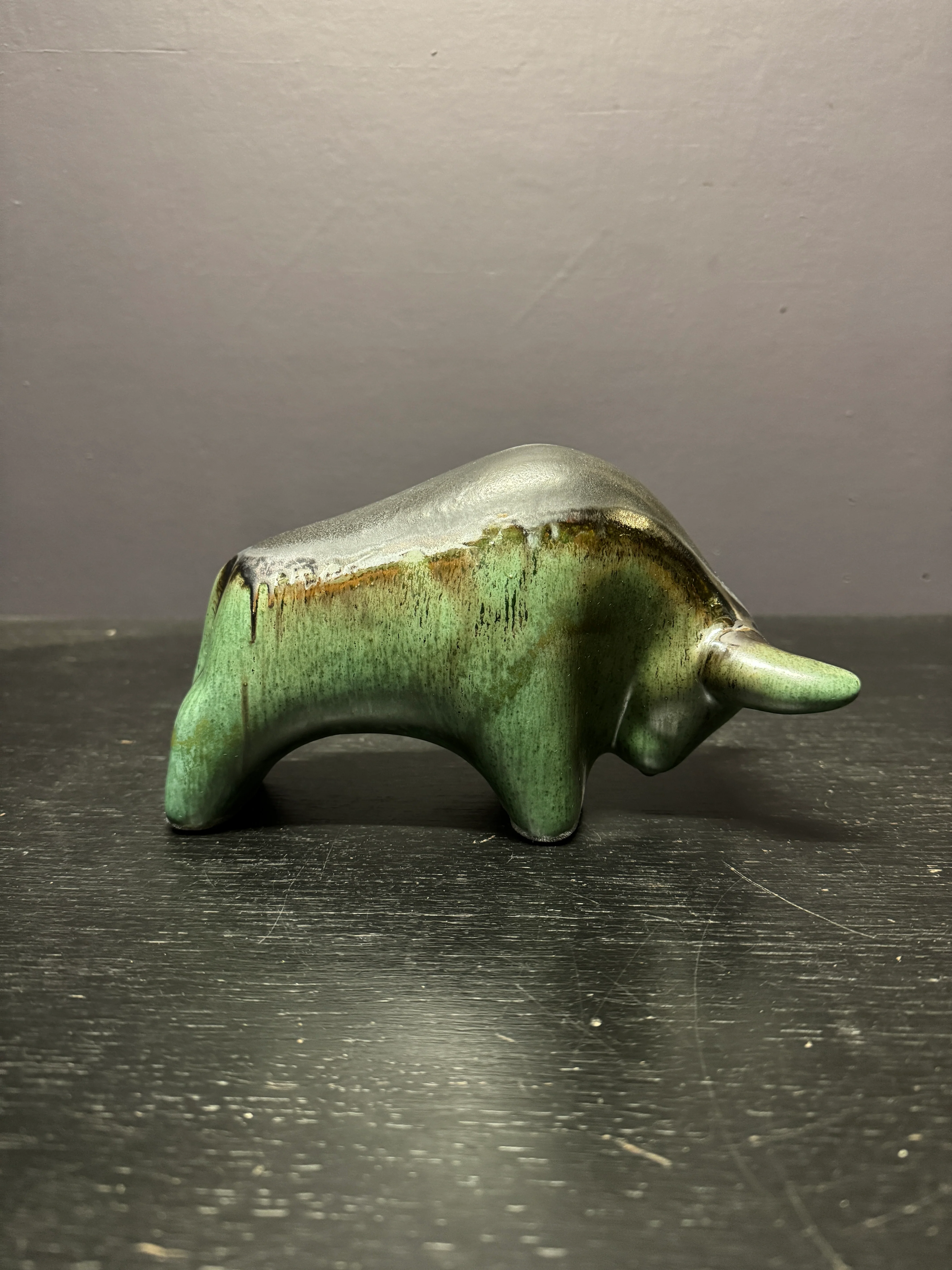 Otto Keramik Classic Ceramic Bull West German Pottery Fat Lava - Image 7