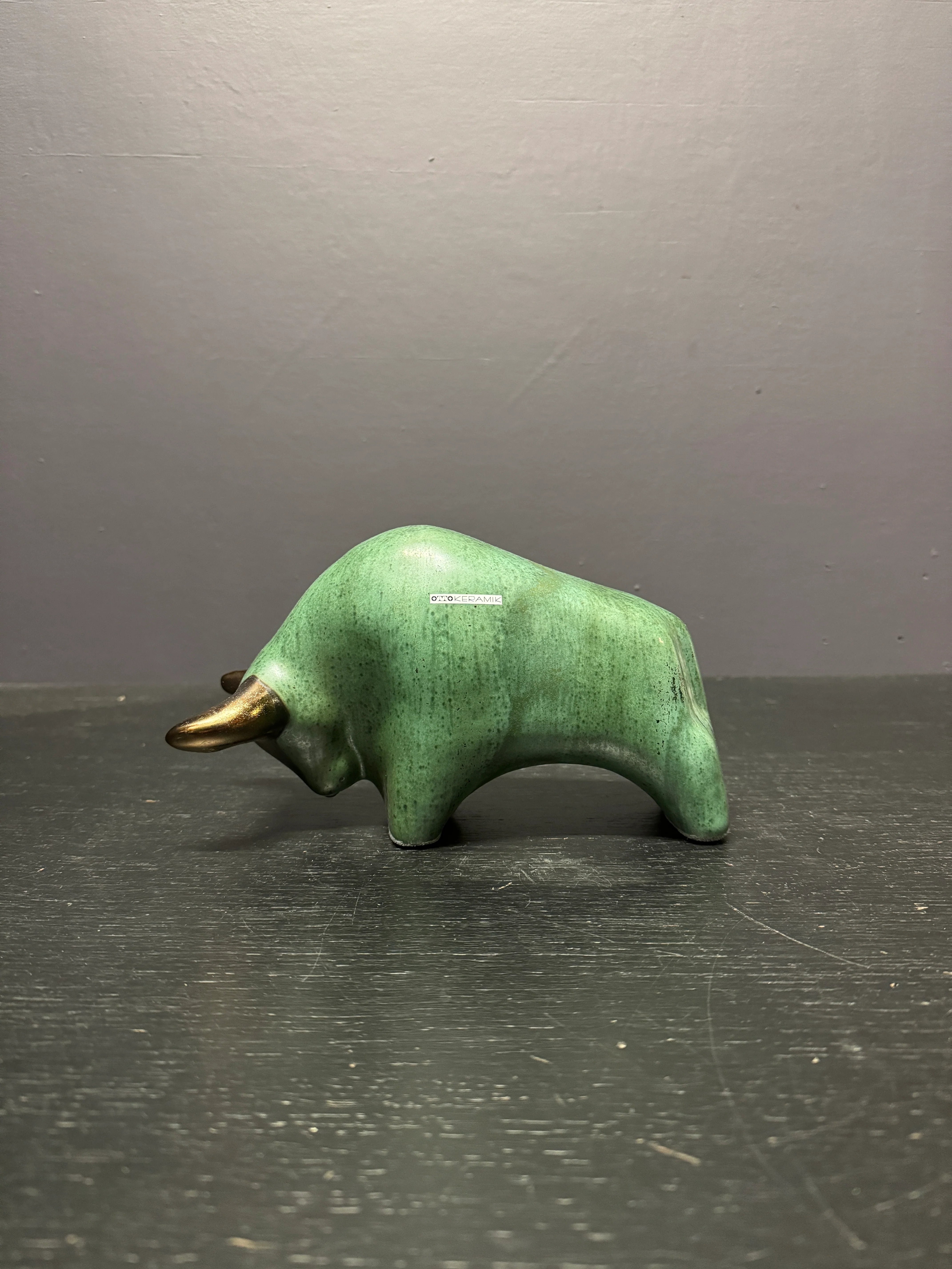 Otto Keramik Classic Ceramic Bull West German Pottery Fat Lava