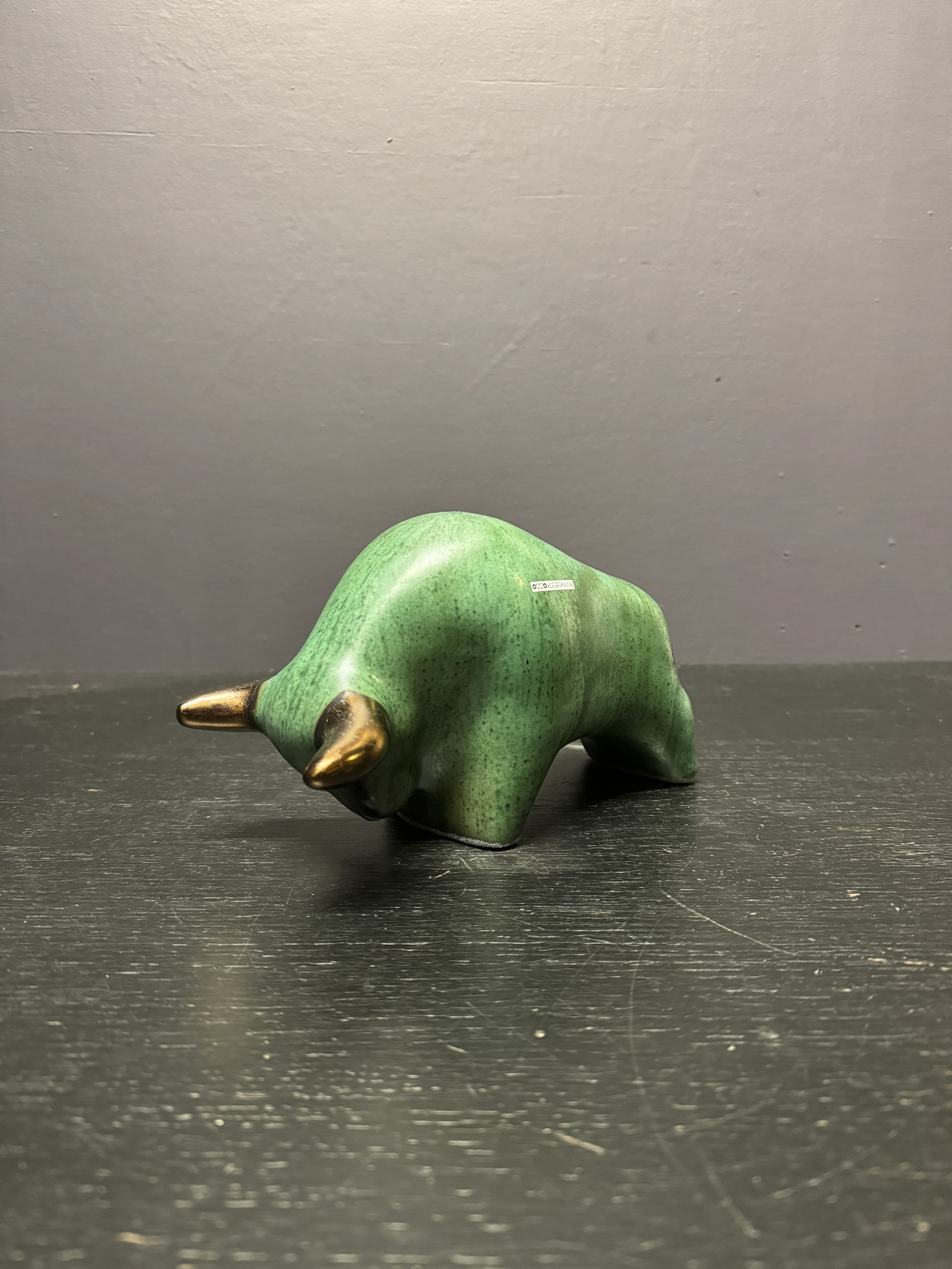 Otto Keramik Classic Ceramic Bull West German Pottery Fat Lava - Image 2