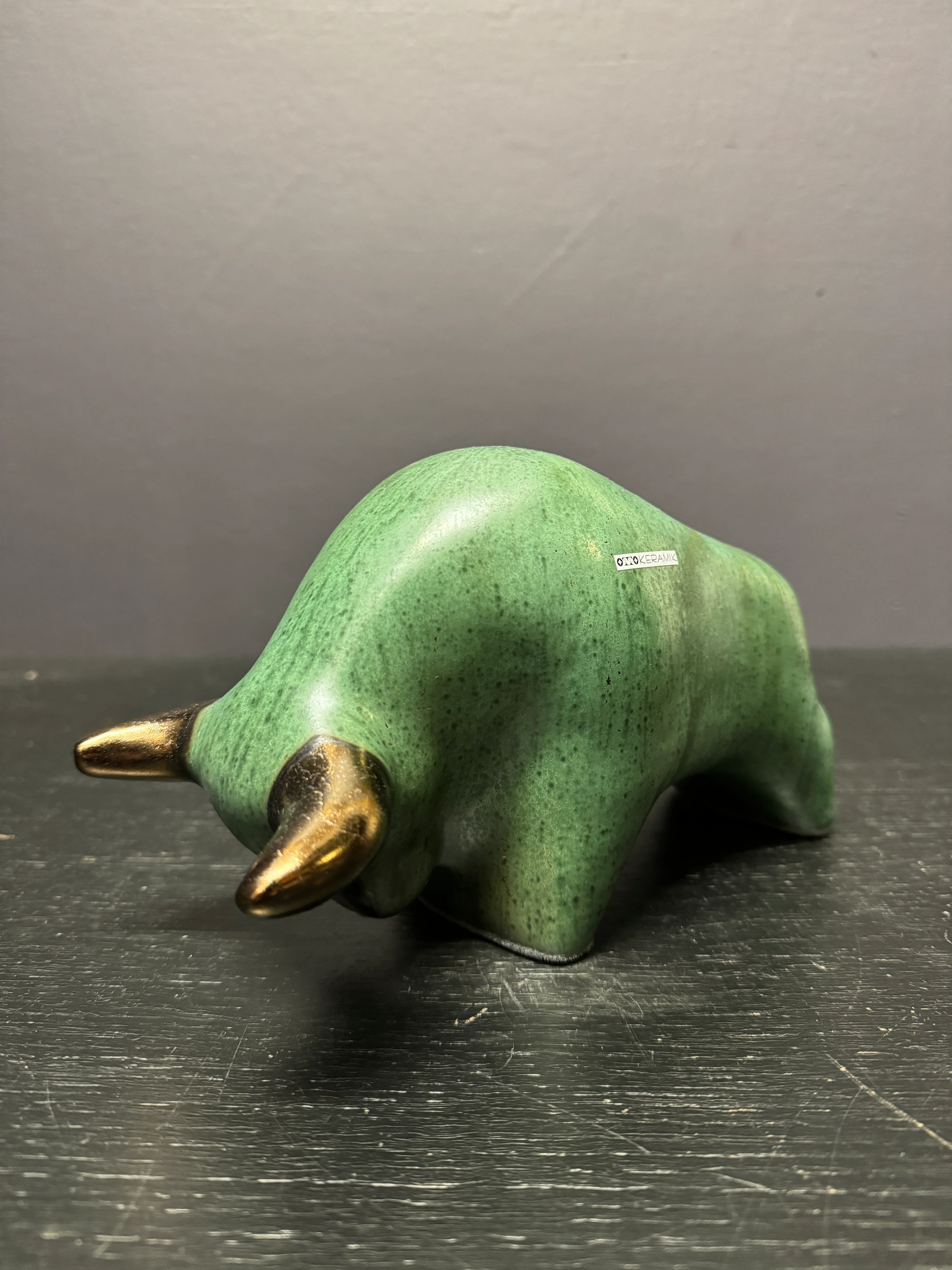Otto Keramik Classic Ceramic Bull West German Pottery Fat Lava - Image 3