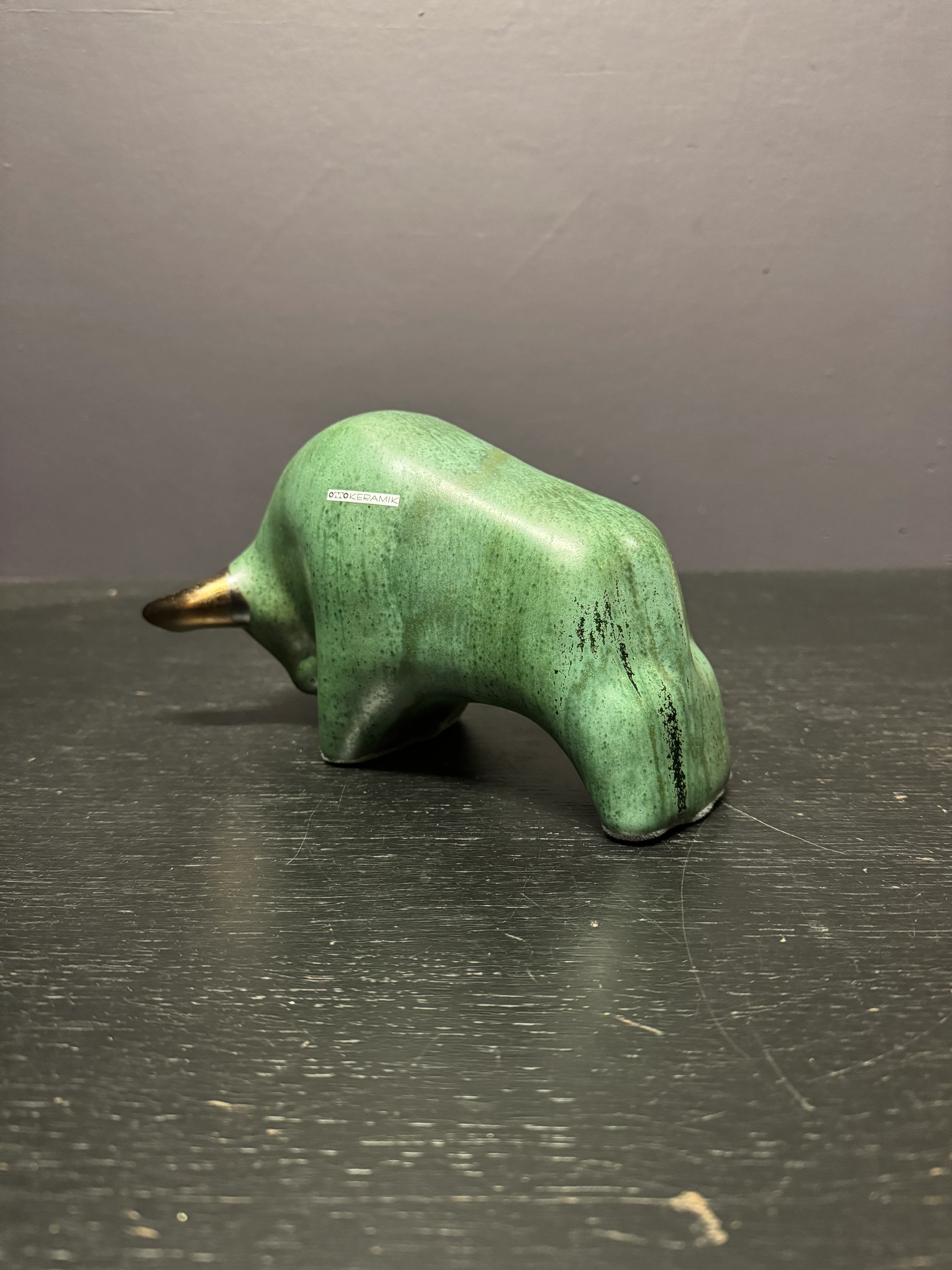 Otto Keramik Classic Ceramic Bull West German Pottery Fat Lava - Image 8