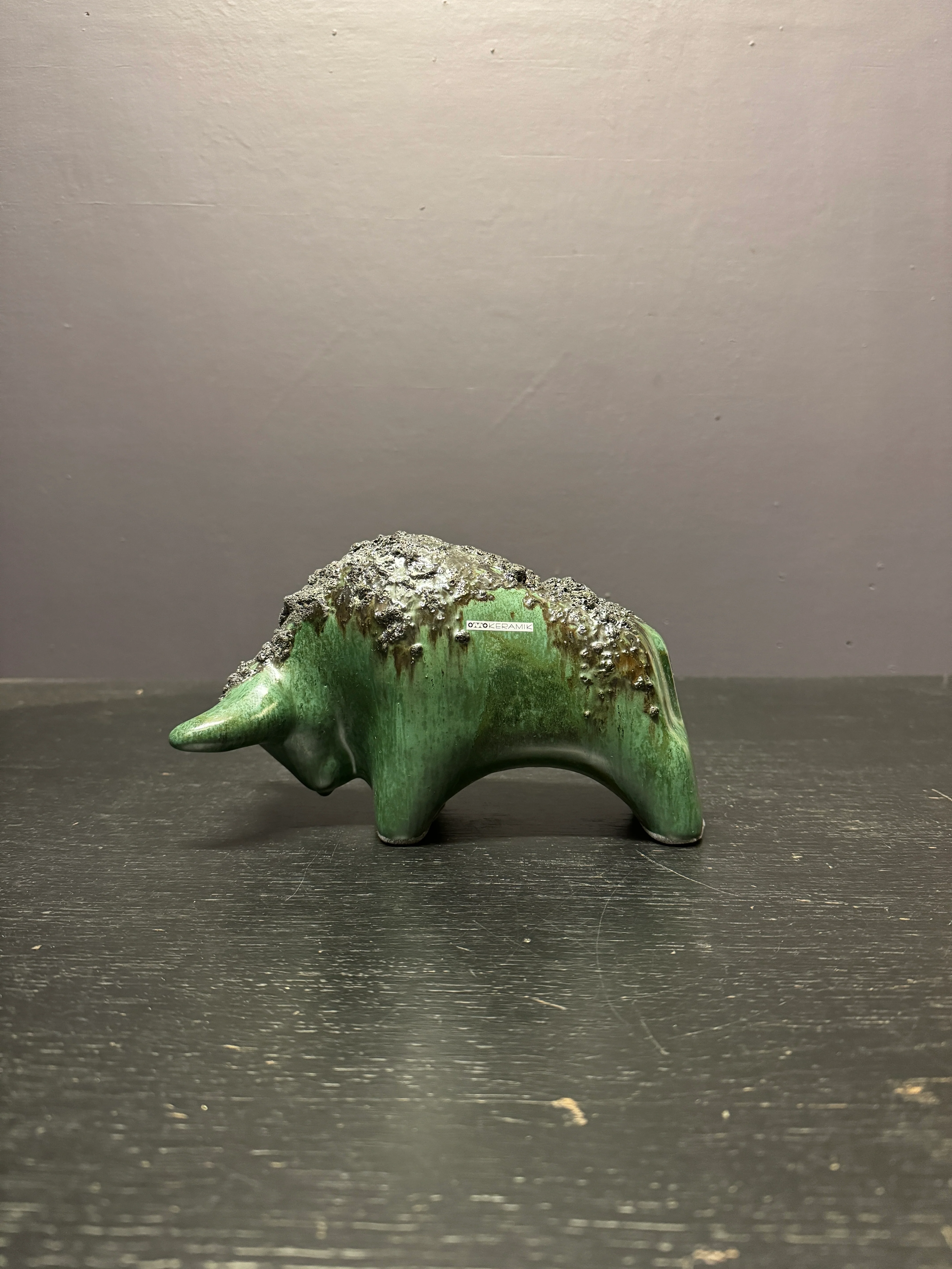 Otto Keramik Classic Ceramic Bull West German Pottery Fat Lava