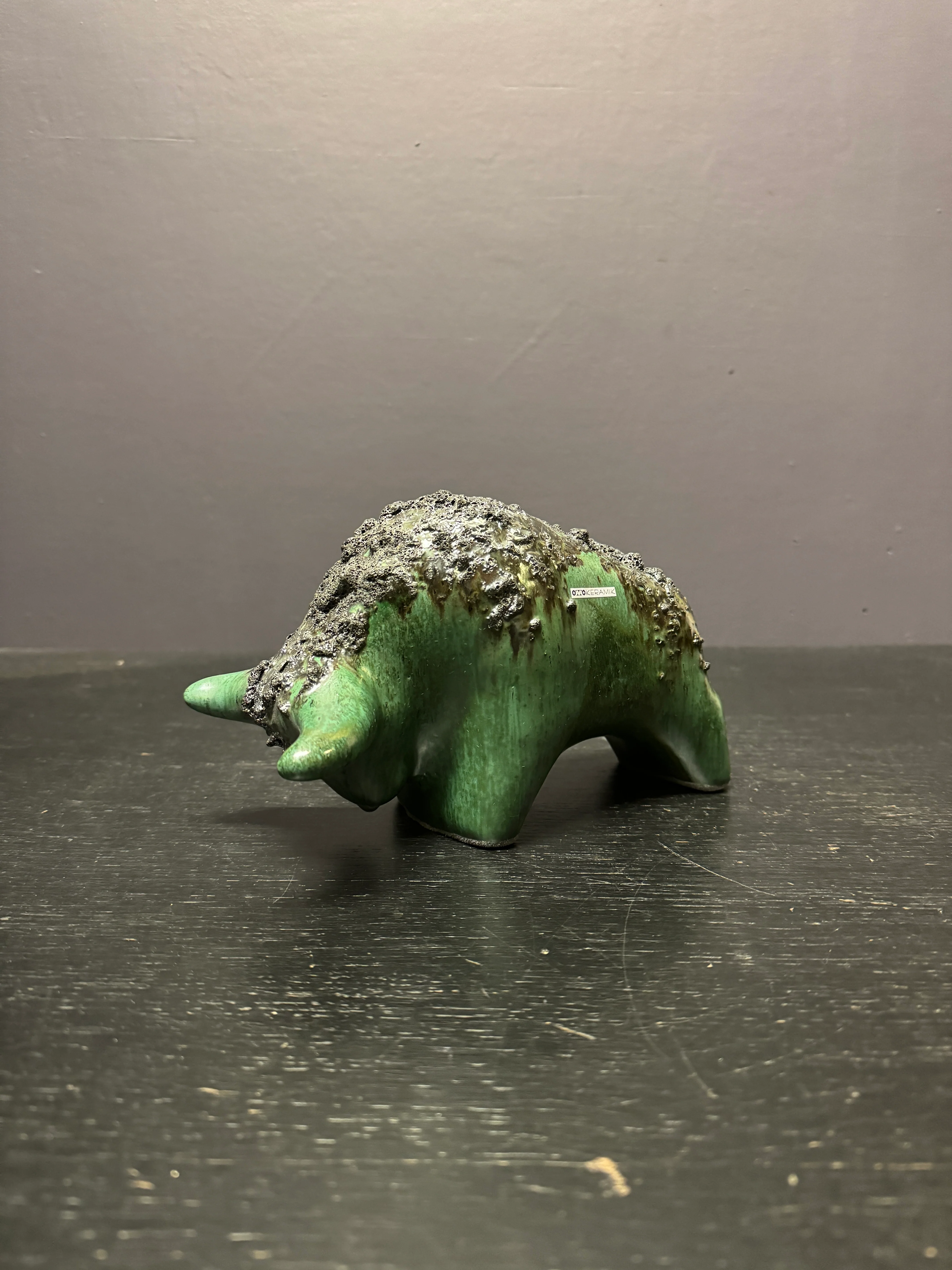 Otto Keramik Classic Ceramic Bull West German Pottery Fat Lava - Image 2