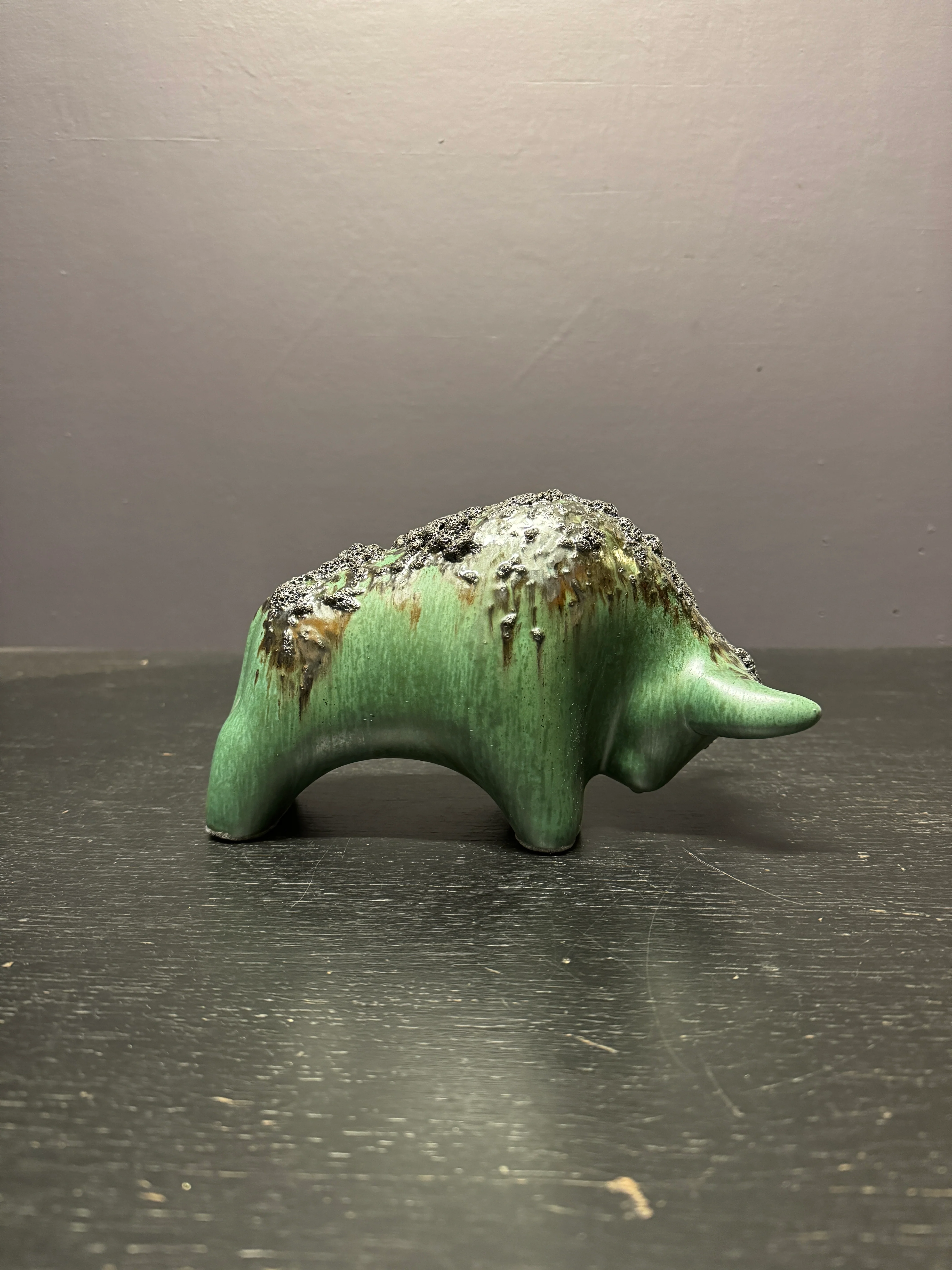 Otto Keramik Classic Ceramic Bull West German Pottery Fat Lava - Image 7