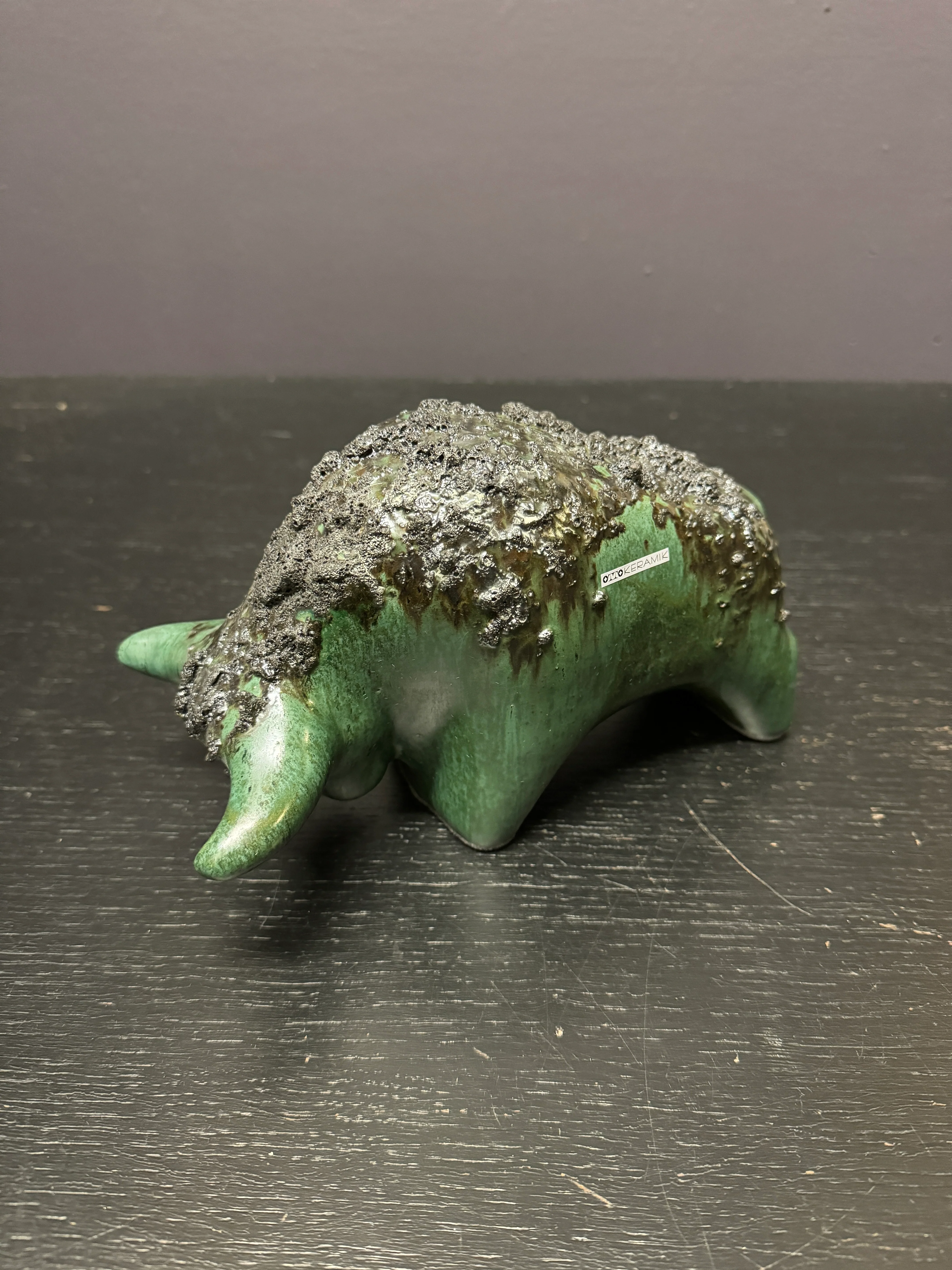 Otto Keramik Classic Ceramic Bull West German Pottery Fat Lava - Image 8