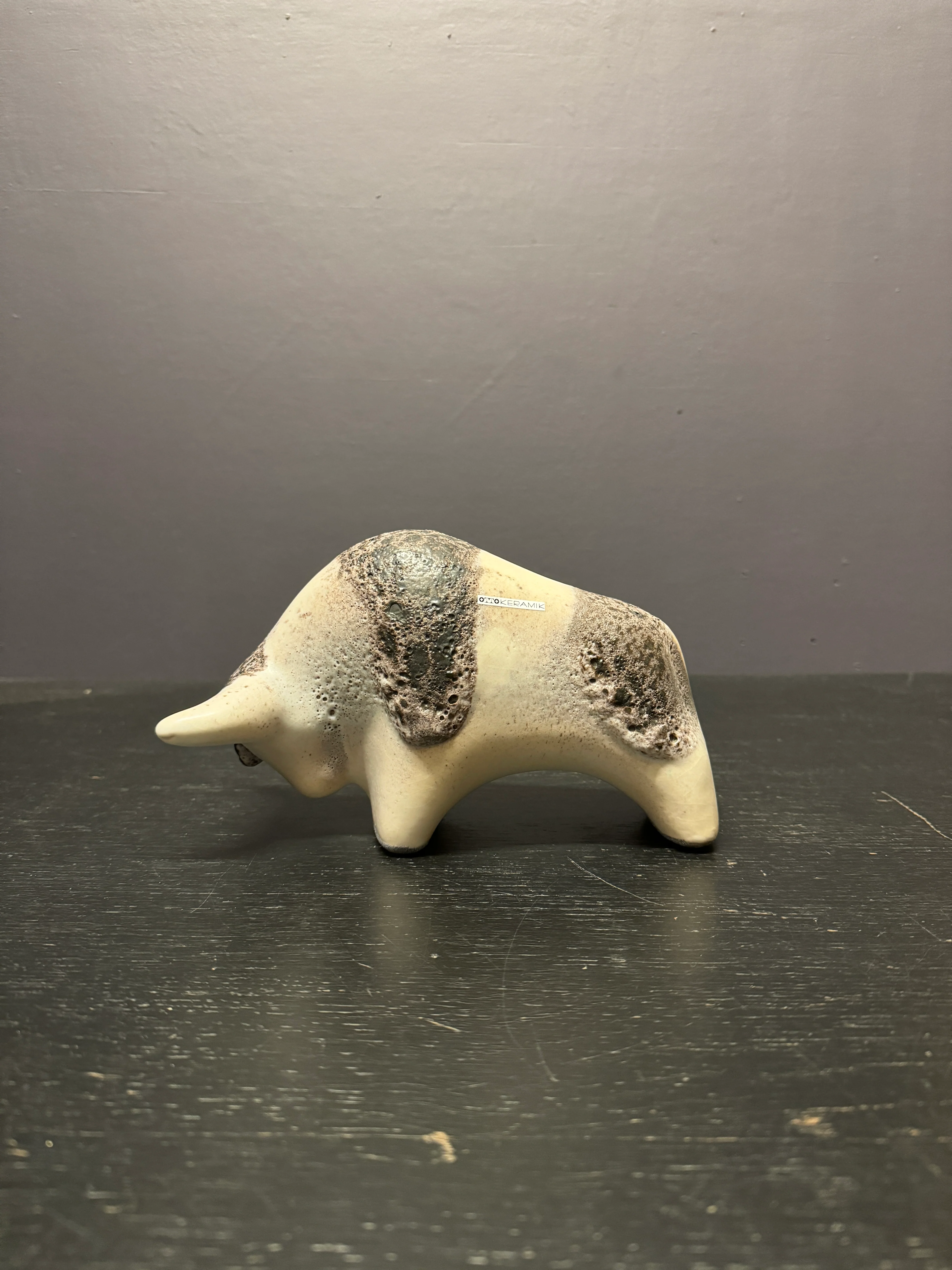 Otto Keramik Classic Ceramic Bull West German Pottery Fat Lava