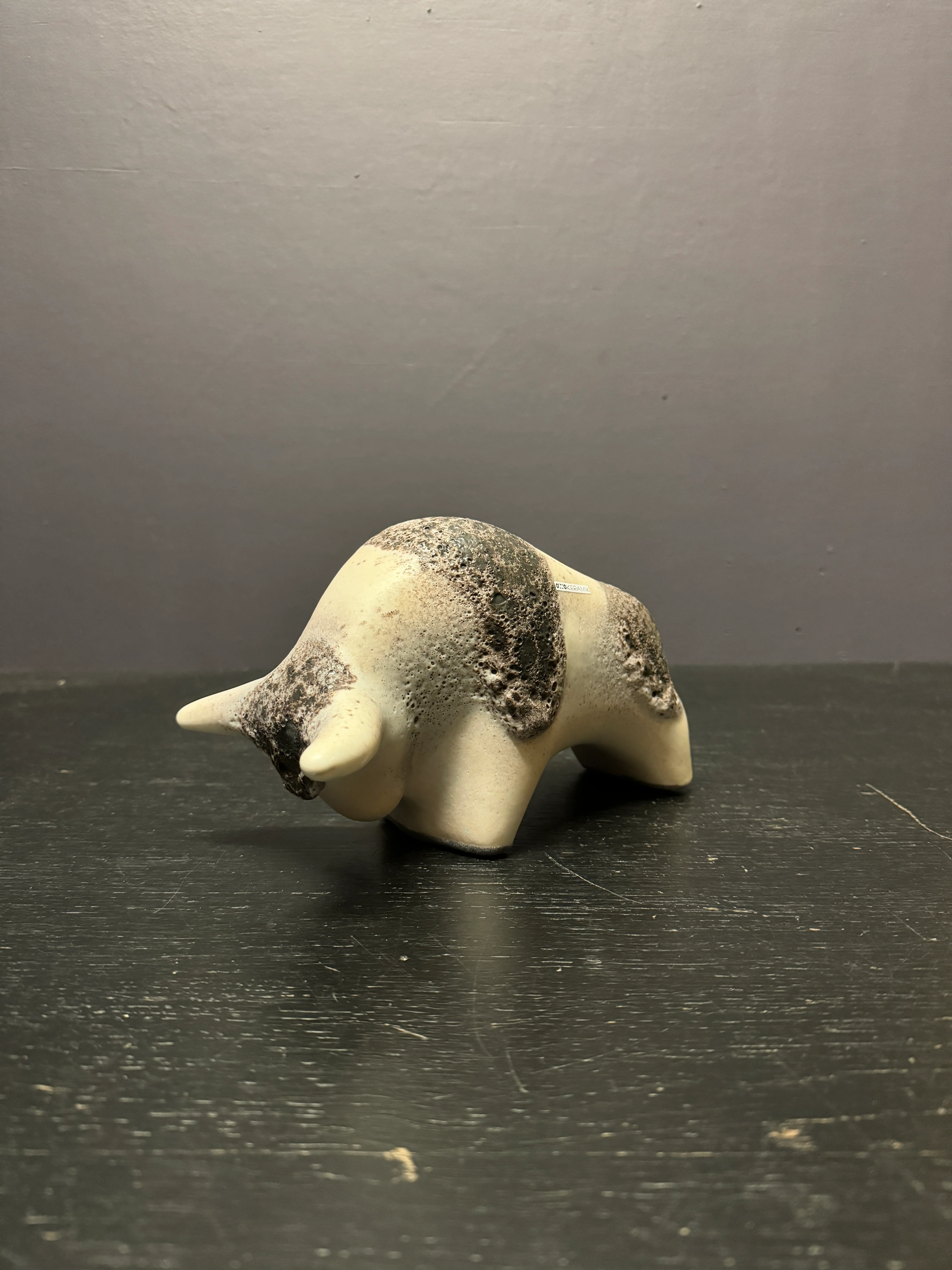 Otto Keramik Classic Ceramic Bull West German Pottery Fat Lava - Image 2