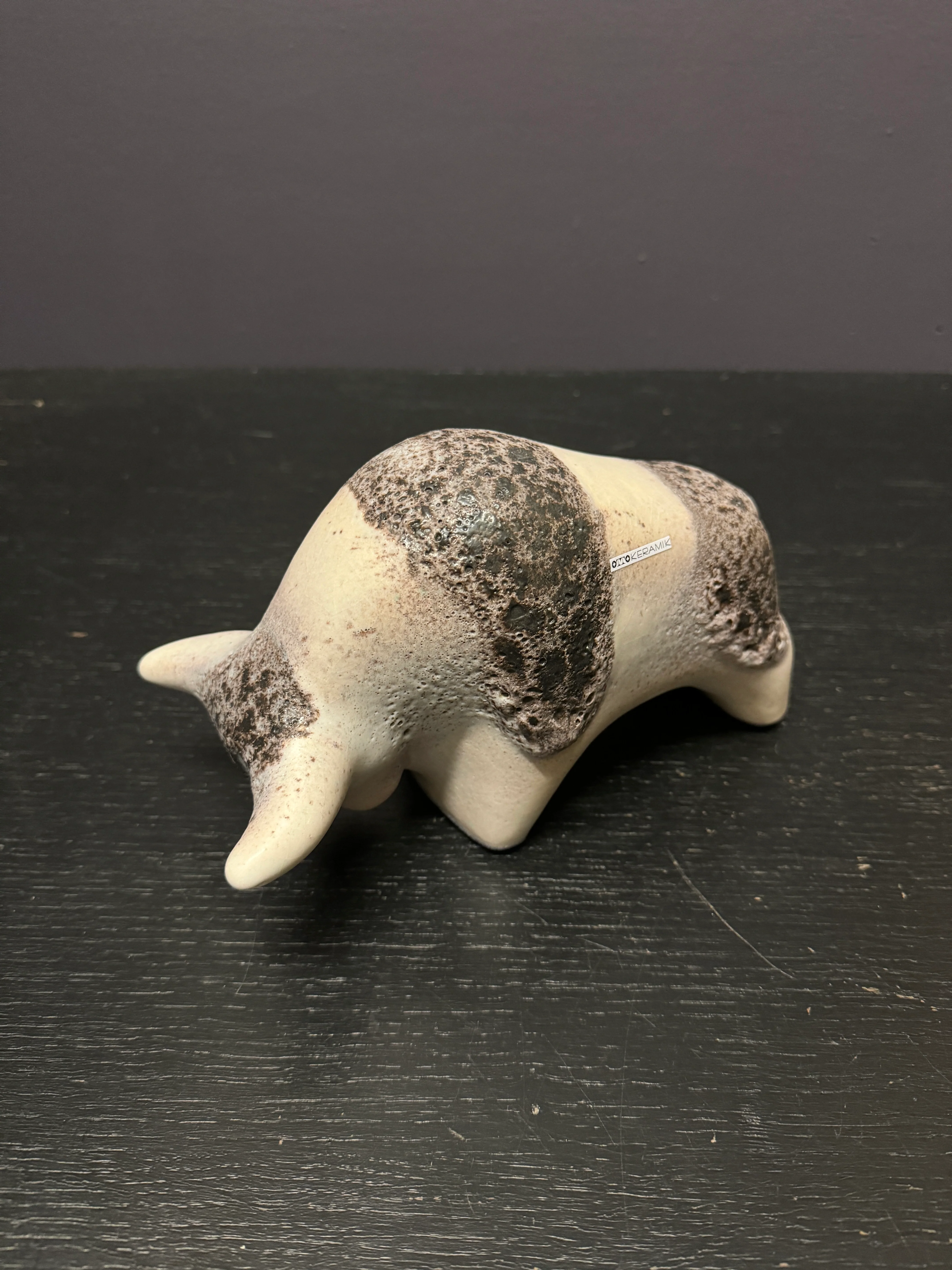 Otto Keramik Classic Ceramic Bull West German Pottery Fat Lava - Image 8