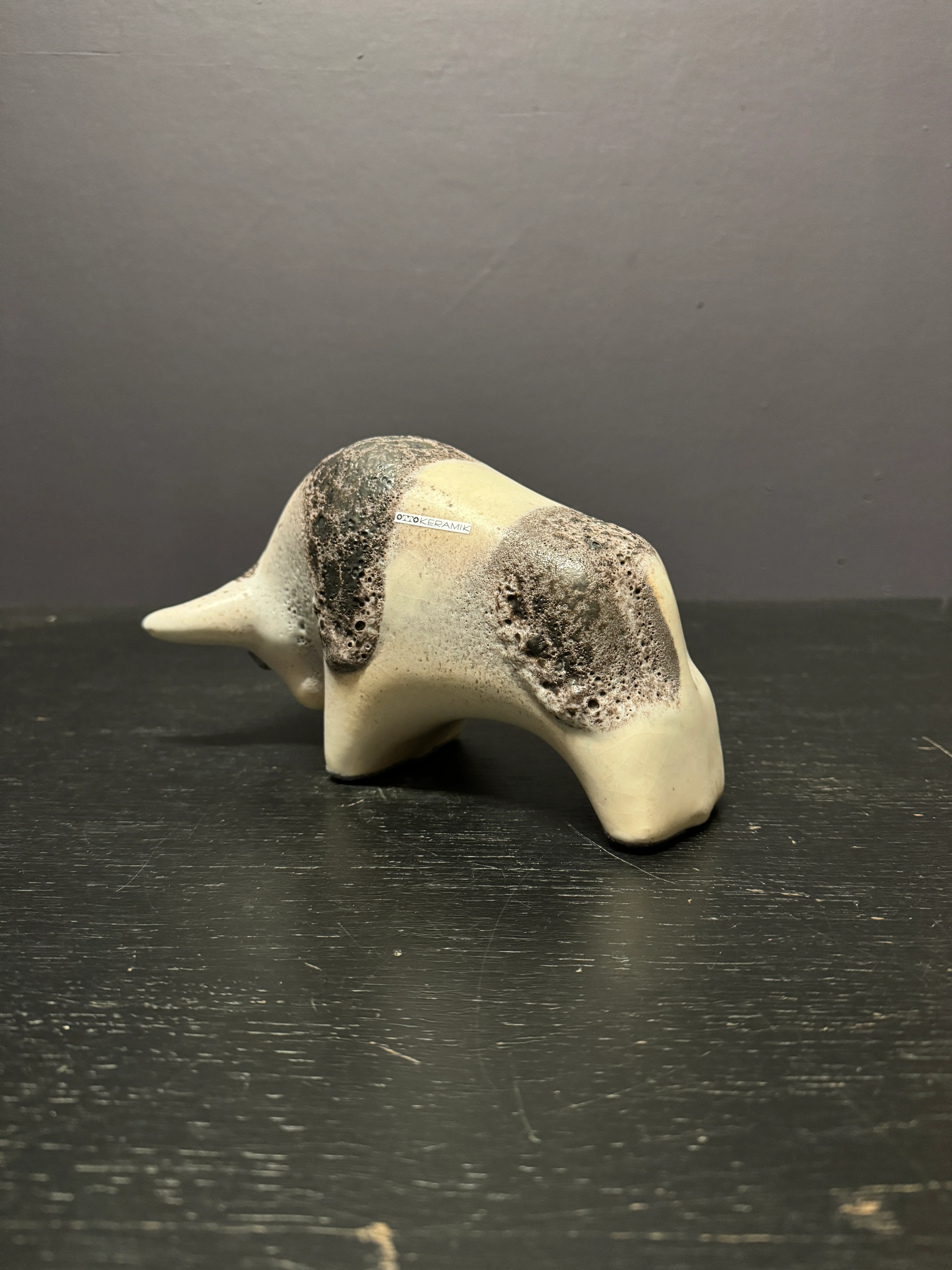 Otto Keramik Classic Ceramic Bull West German Pottery Fat Lava - Image 9