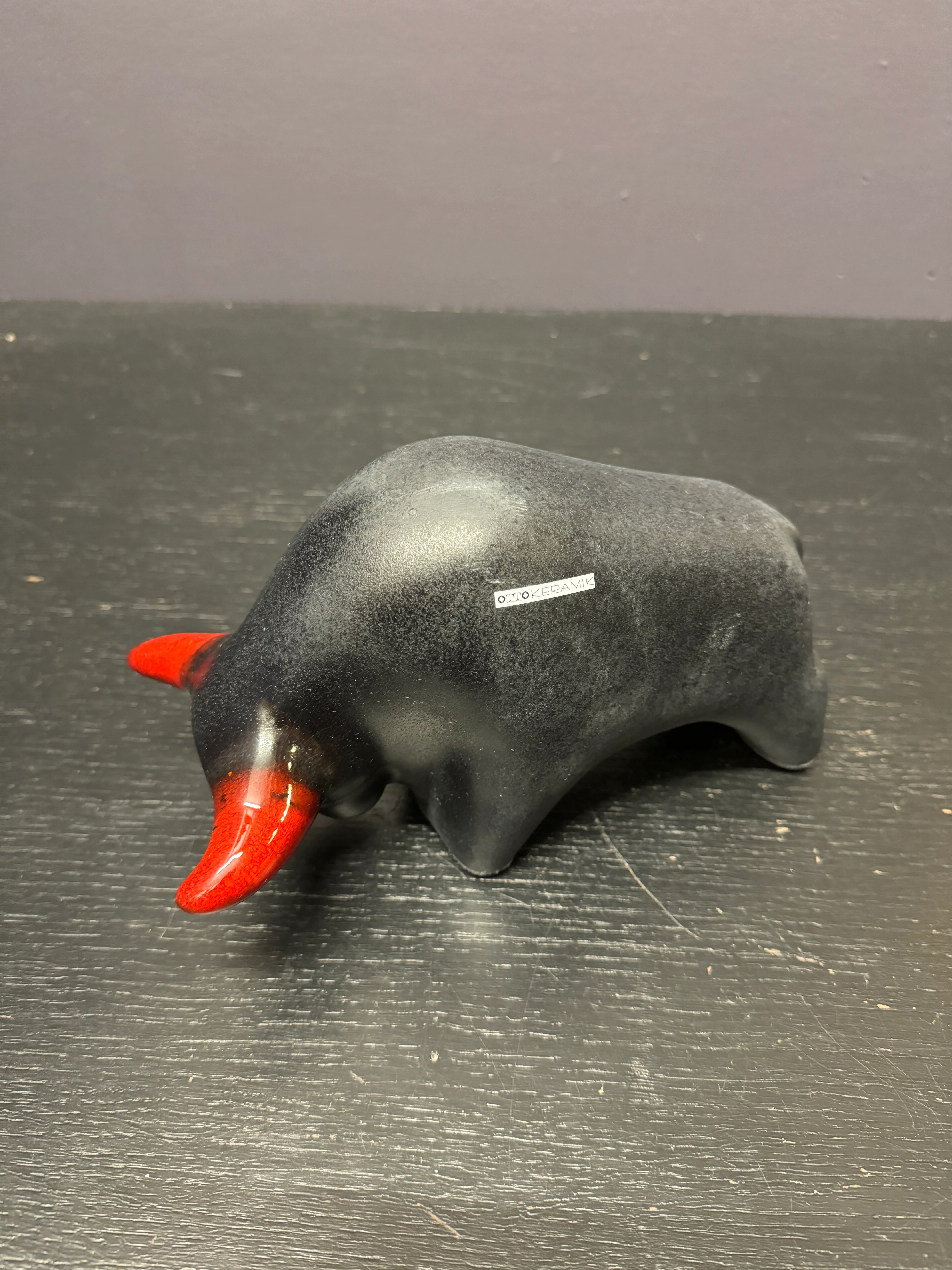 Otto Keramik Classic Ceramic Bull West German Pottery Fat Lava - Image 8