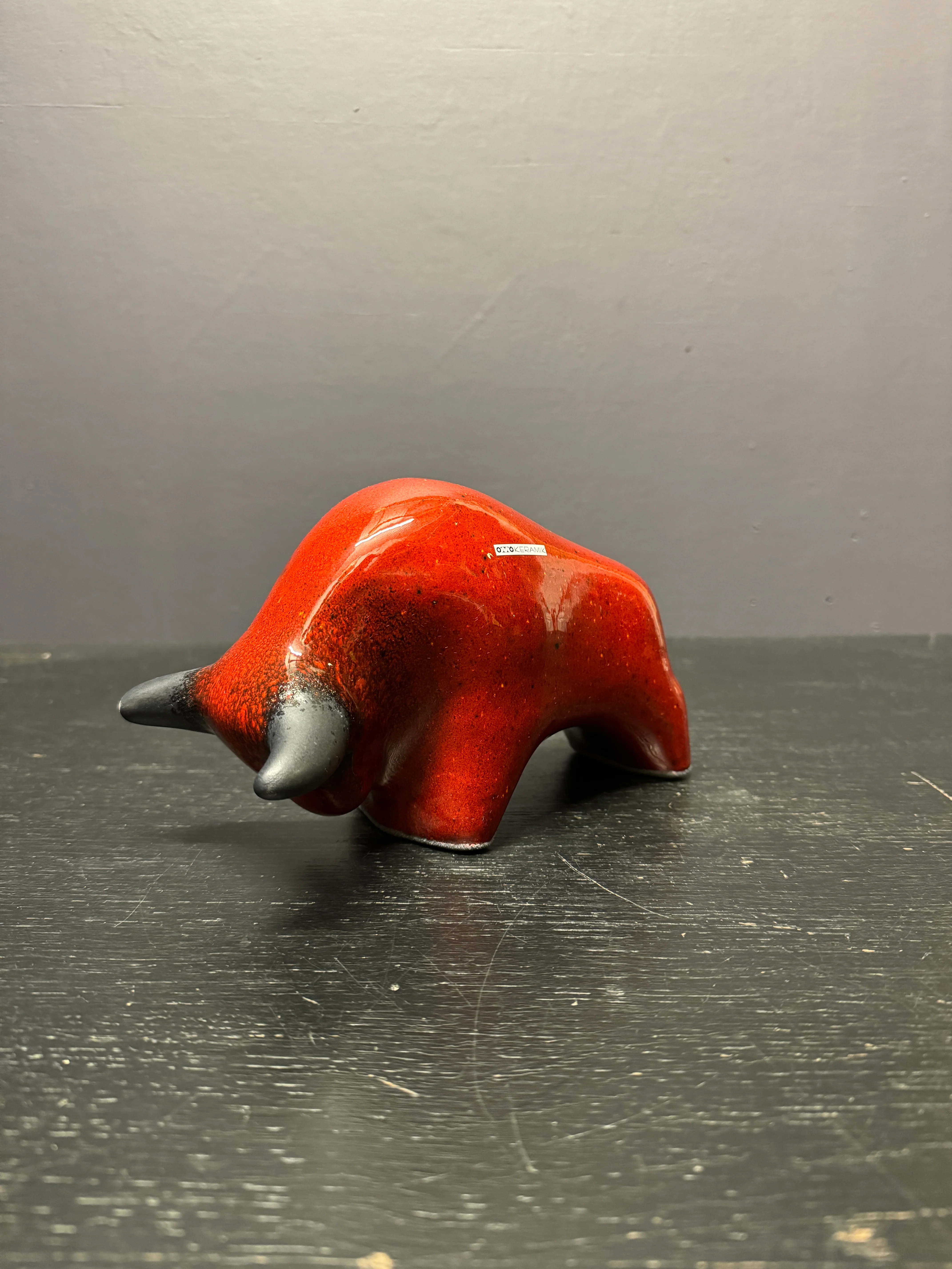 Otto Keramik Classic Ceramic Bull West German Pottery Fat Lava - Image 2