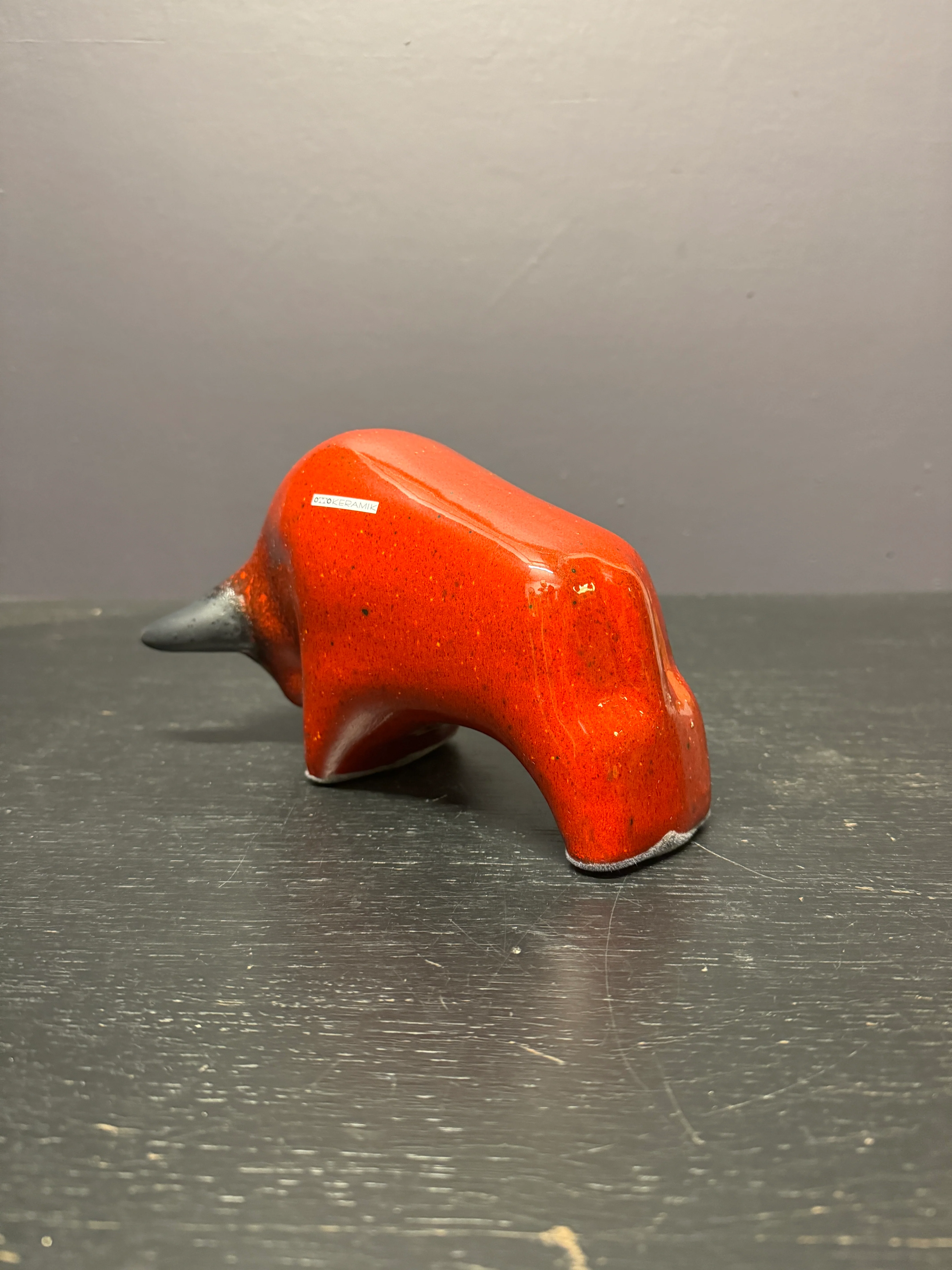 Otto Keramik Classic Ceramic Bull West German Pottery Fat Lava - Image 9
