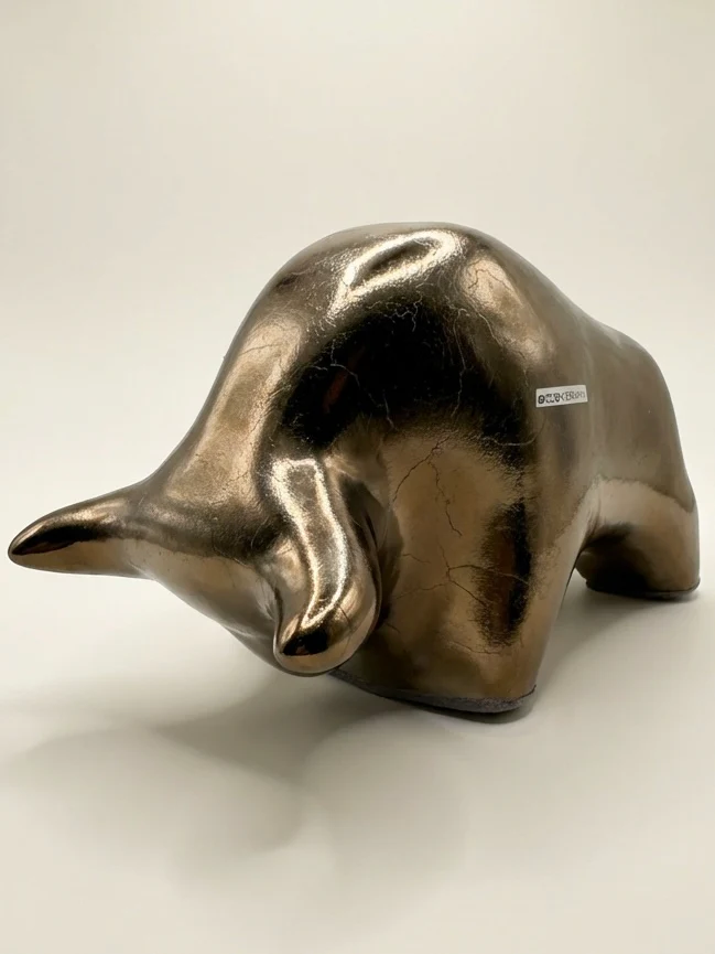 Otto Keramik Classic Ceramic Bull West German Pottery Fat Lava - Image 3
