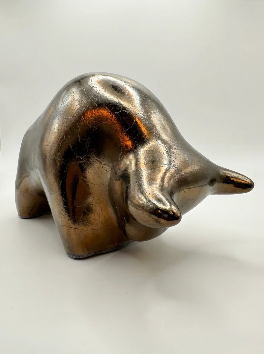 Otto Keramik Classic Ceramic Bull West German Pottery Fat Lava - Image 5