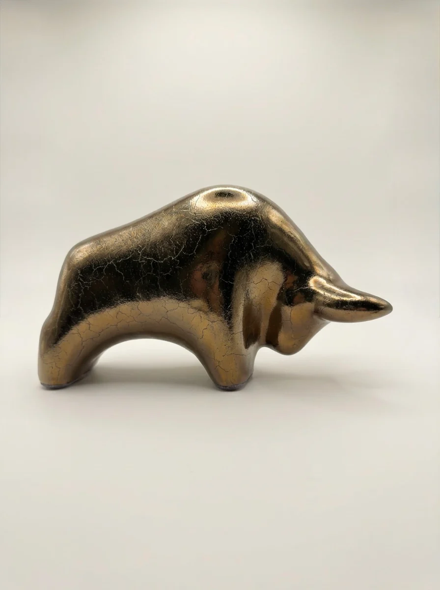 Otto Keramik Classic Ceramic Bull West German Pottery Fat Lava - Image 7