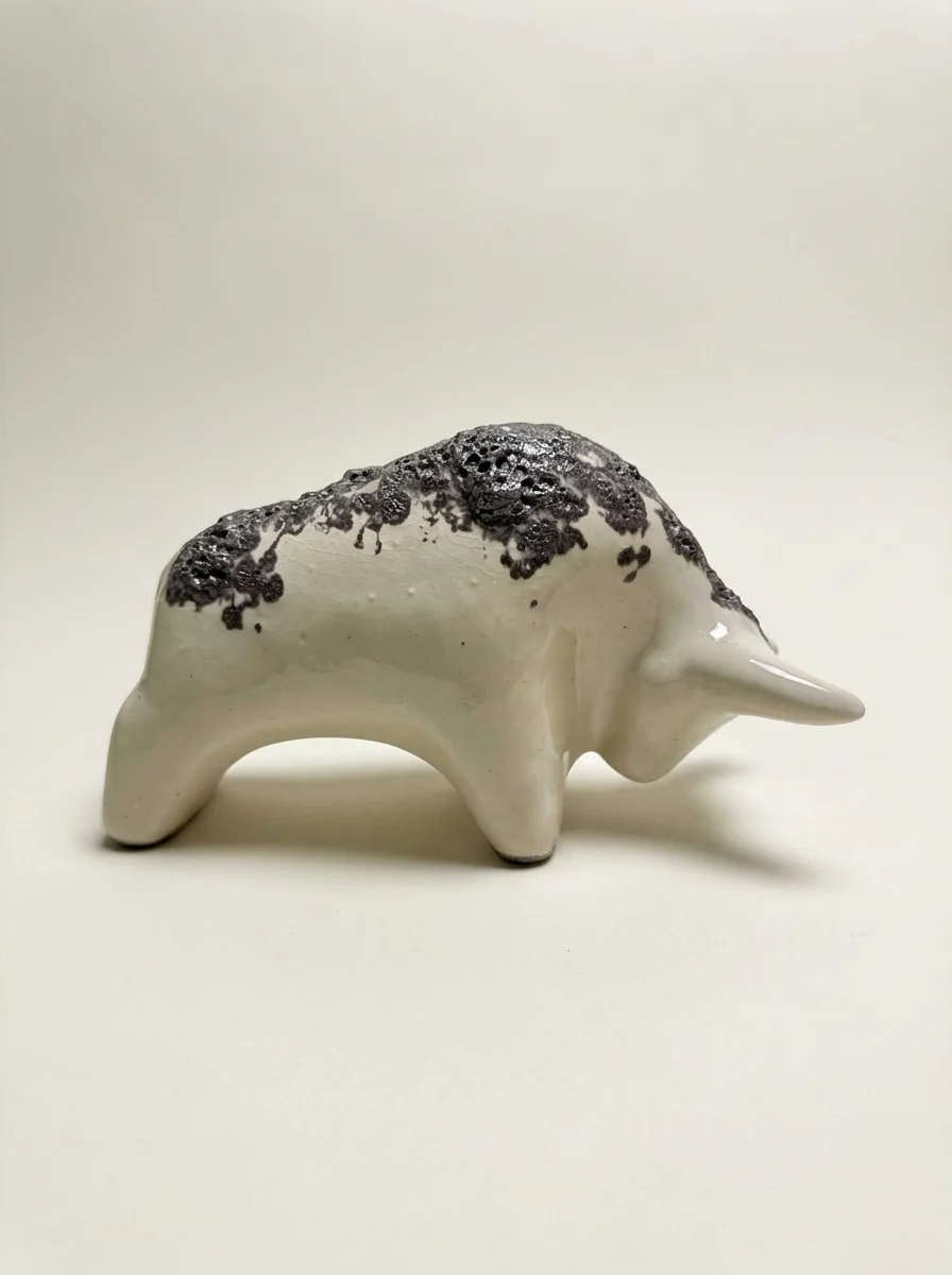 Otto Keramik Classic Ceramic Bull West German Pottery Fat Lava - Image 5