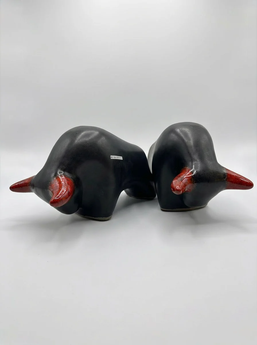 Otto Keramik Classic Ceramic Bull West German Pottery Fat Lava - Image 10