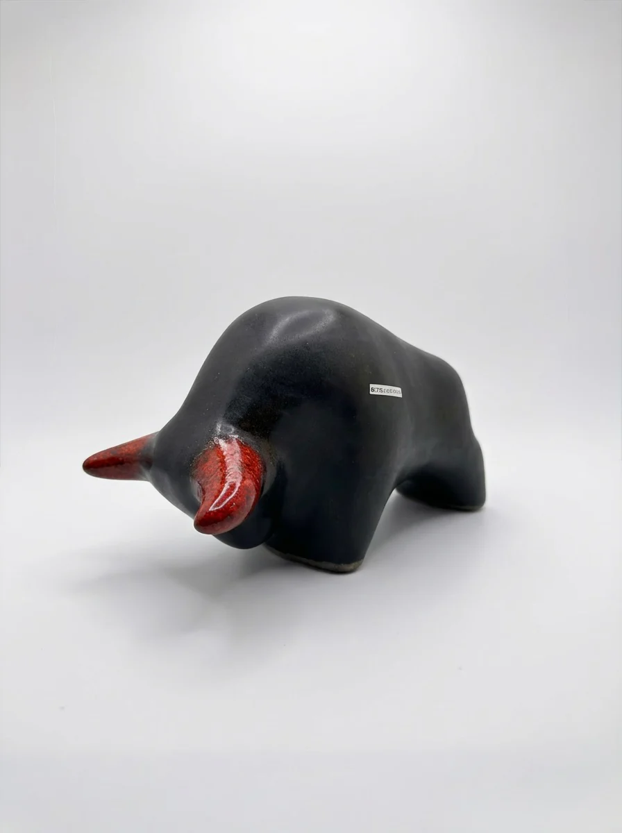 Otto Keramik Classic Ceramic Bull West German Pottery Fat Lava - Image 2