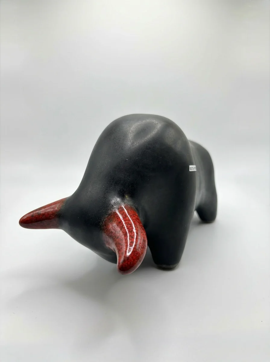 Otto Keramik Classic Ceramic Bull West German Pottery Fat Lava - Image 3