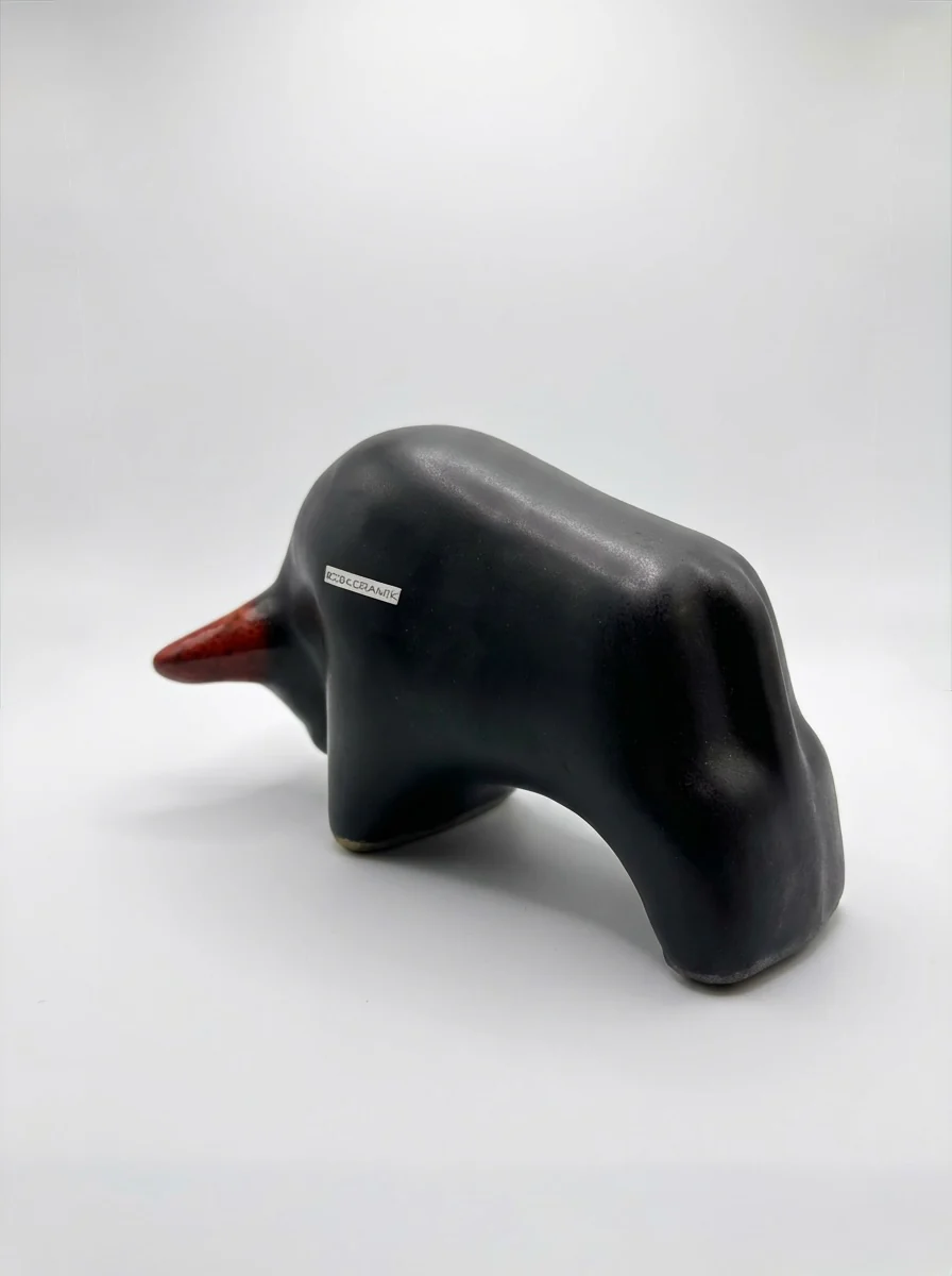 Otto Keramik Classic Ceramic Bull West German Pottery Fat Lava - Image 8