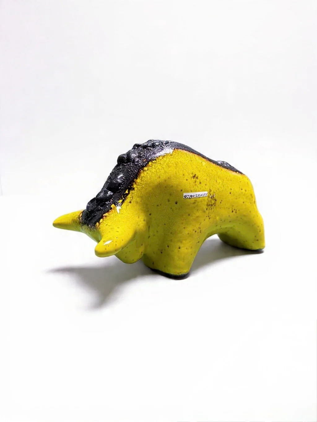 Otto Keramik Classic Ceramic Bull West German Pottery Fat Lava - Image 2