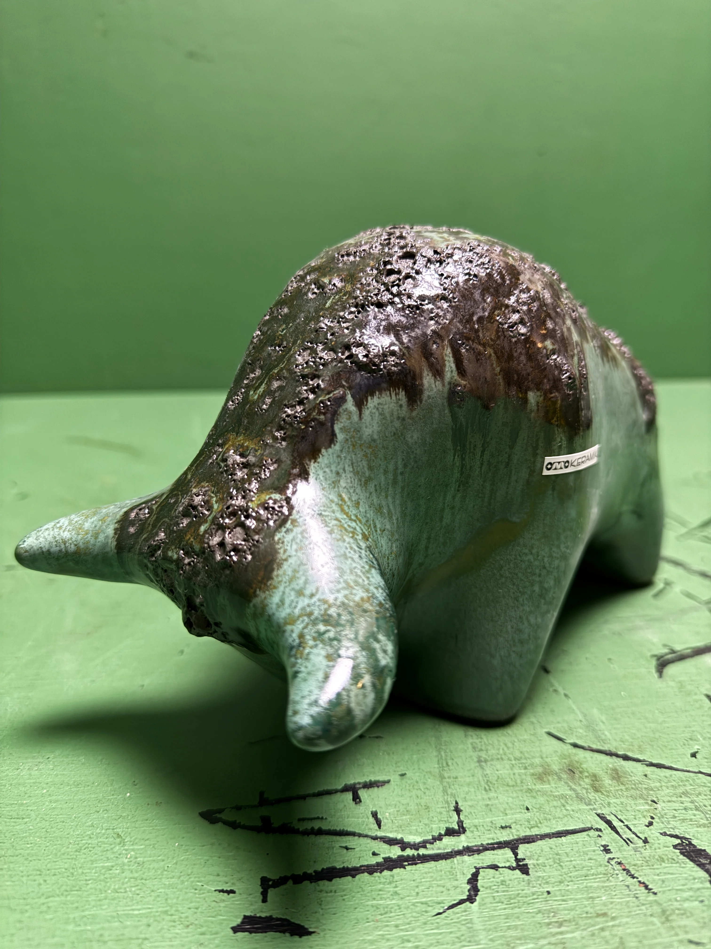 Otto Keramik Classic Ceramic Bull West German Pottery Fat Lava - Image 3