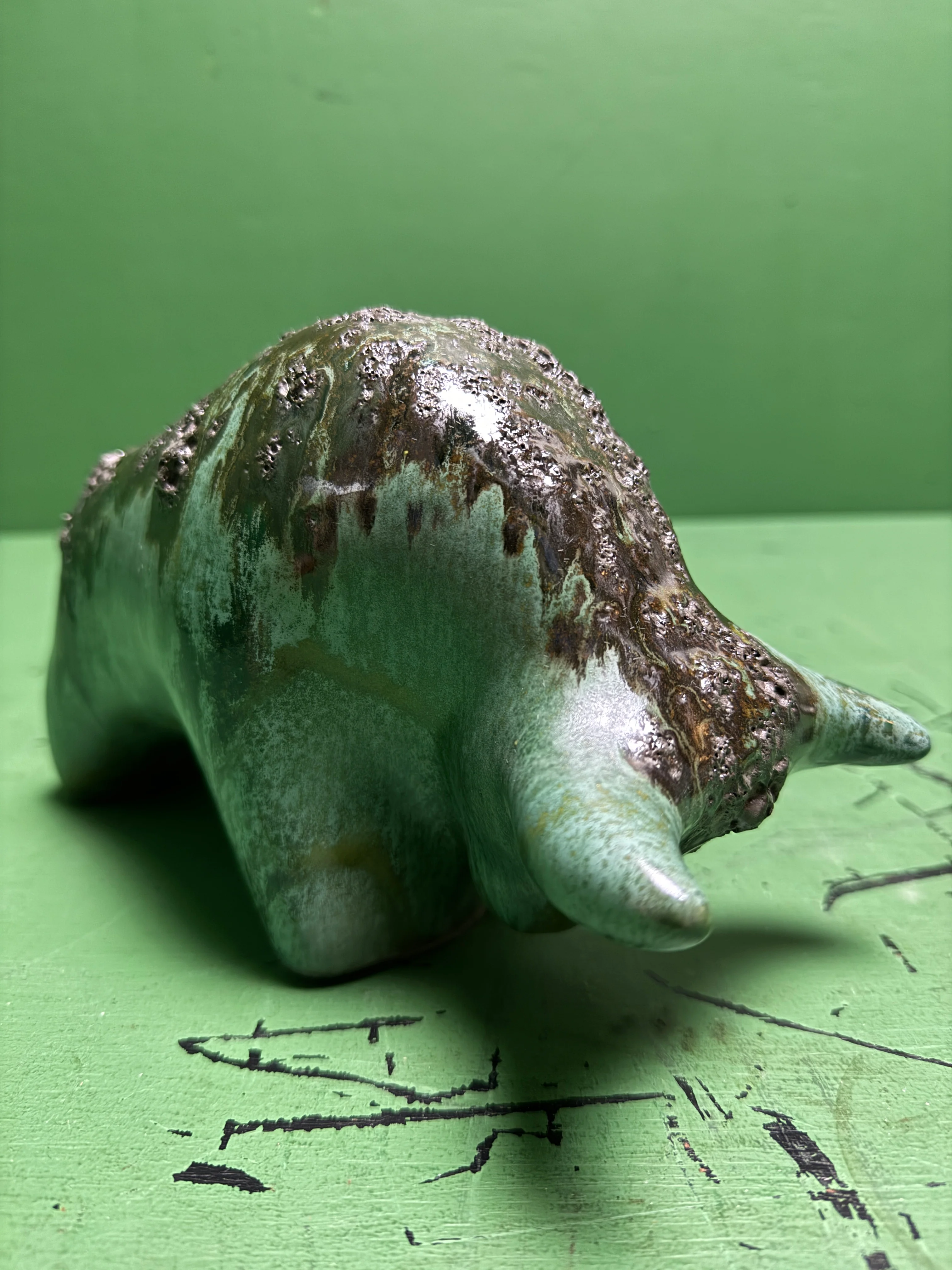 Otto Keramik Classic Ceramic Bull West German Pottery Fat Lava - Image 5