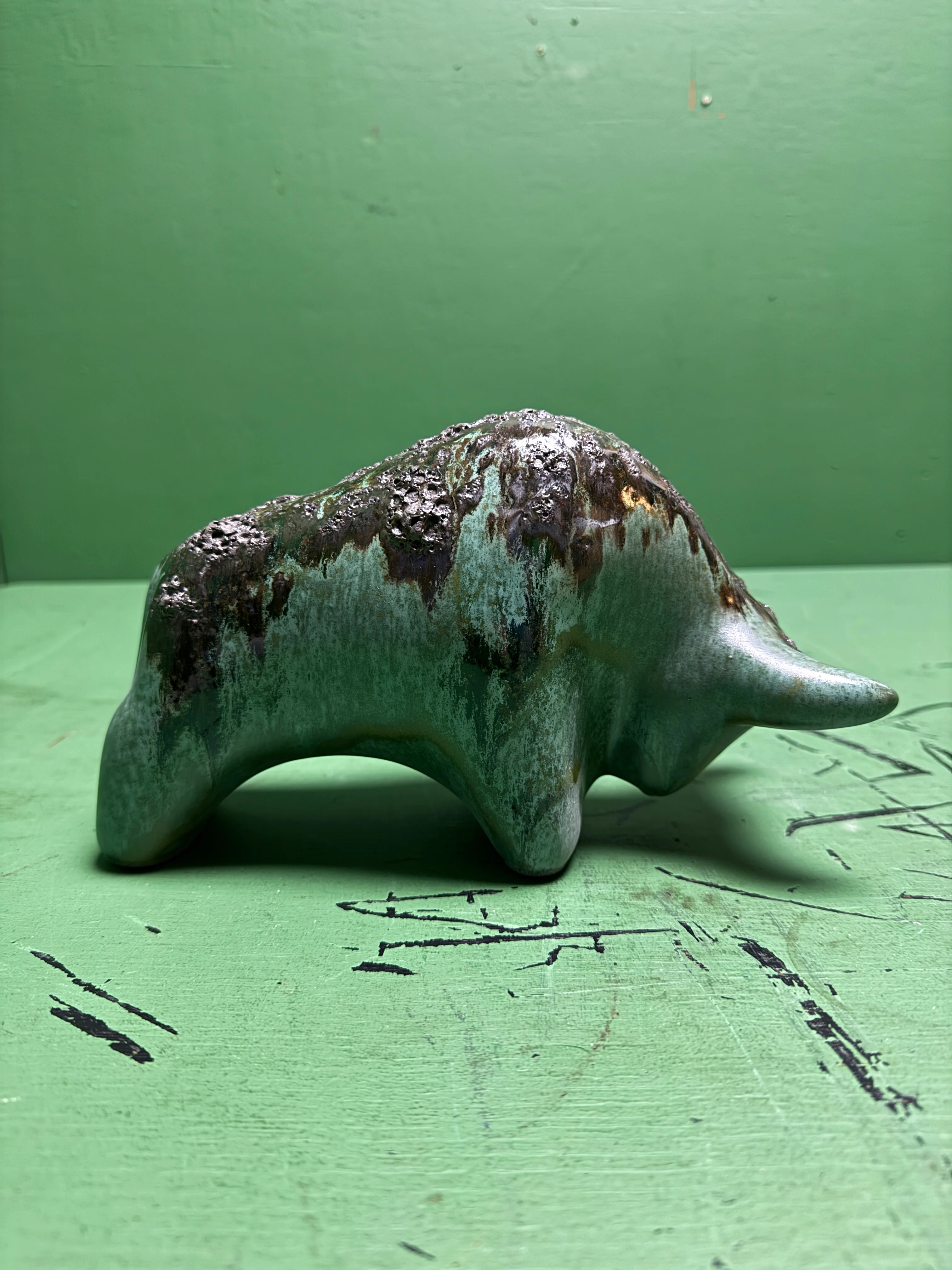 Otto Keramik Classic Ceramic Bull West German Pottery Fat Lava - Image 7